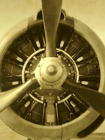 Fotobehang – 016.41 Vintage close-up van een propeller