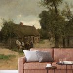 Fotobehang - 029.27 Huisje aan zandweg