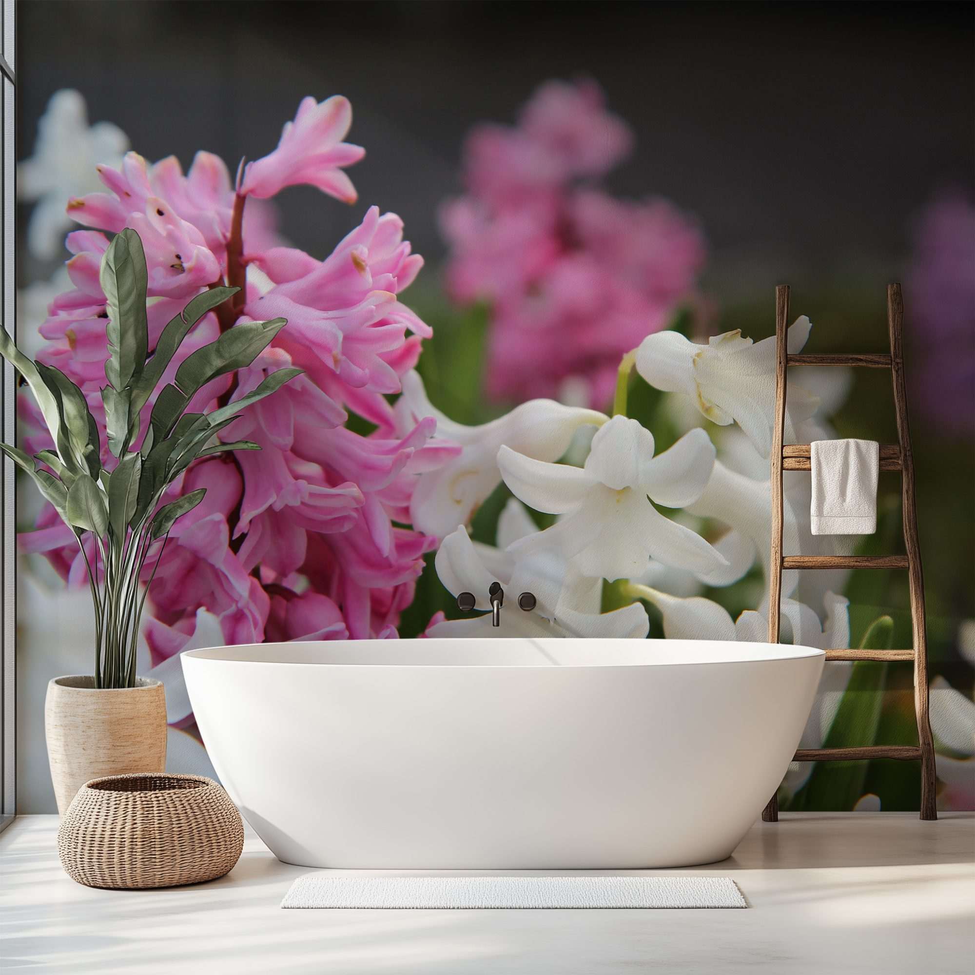 Roze en Witte Hyacinten