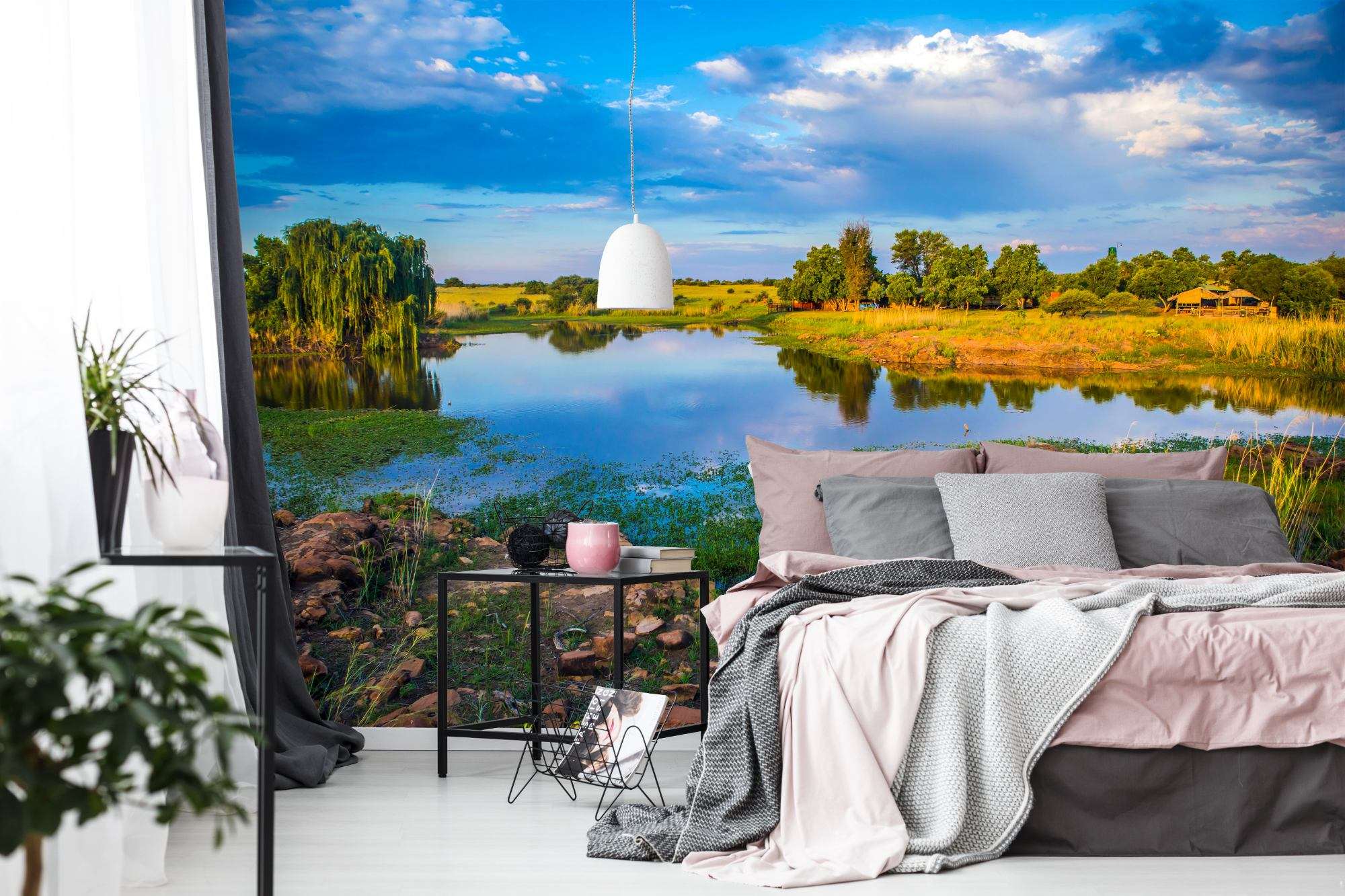 Afrikaans Rivierlandschap met Reflectie