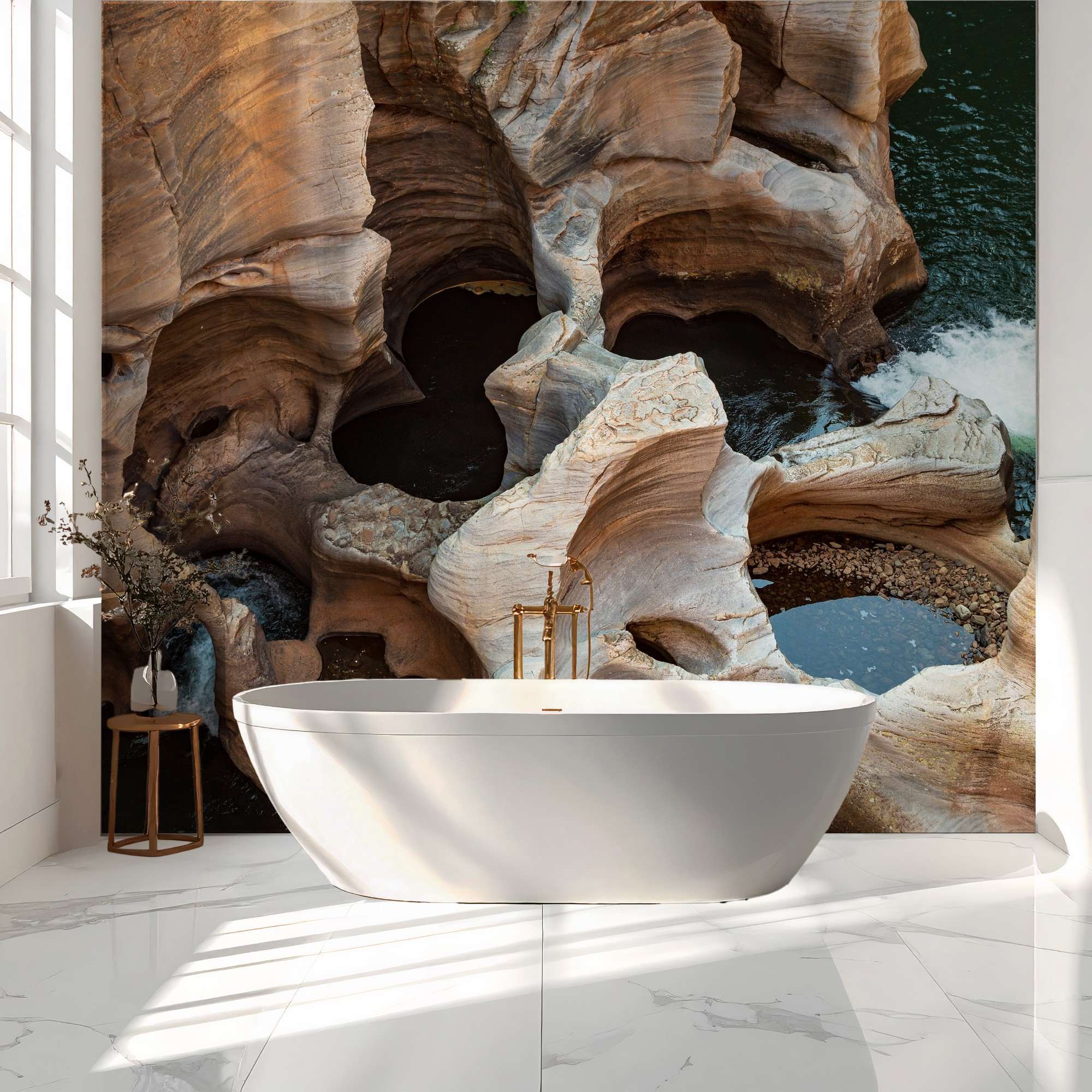 Afrikaanse Rotsformatie met Water