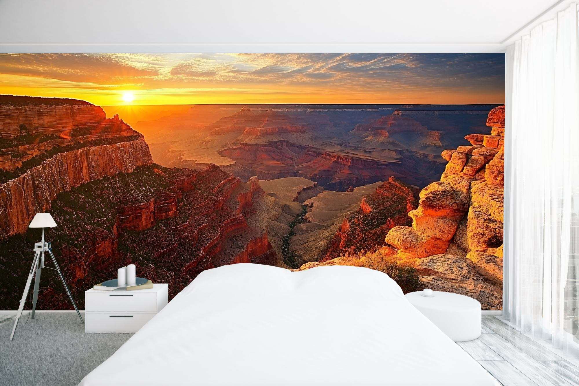 Grand Canyon Panorama bij Zonsondergang