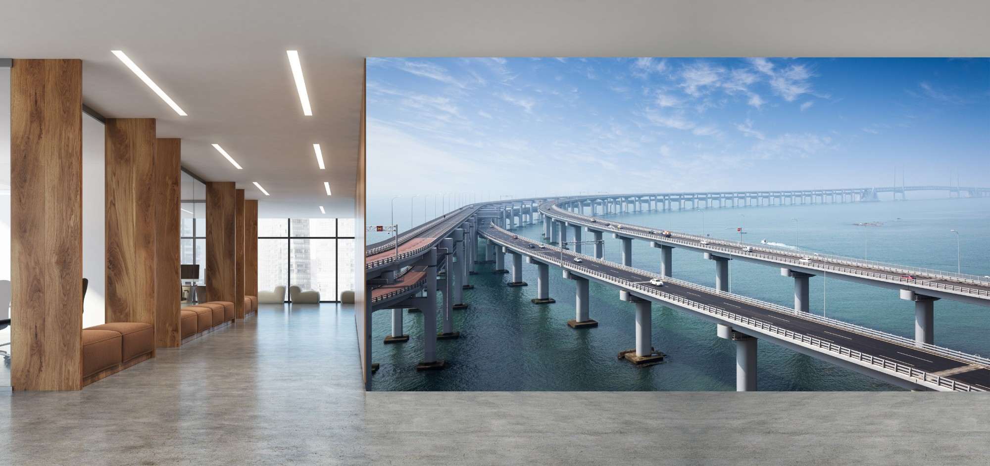 Lange Zeebrug boven Kalme Oceaan