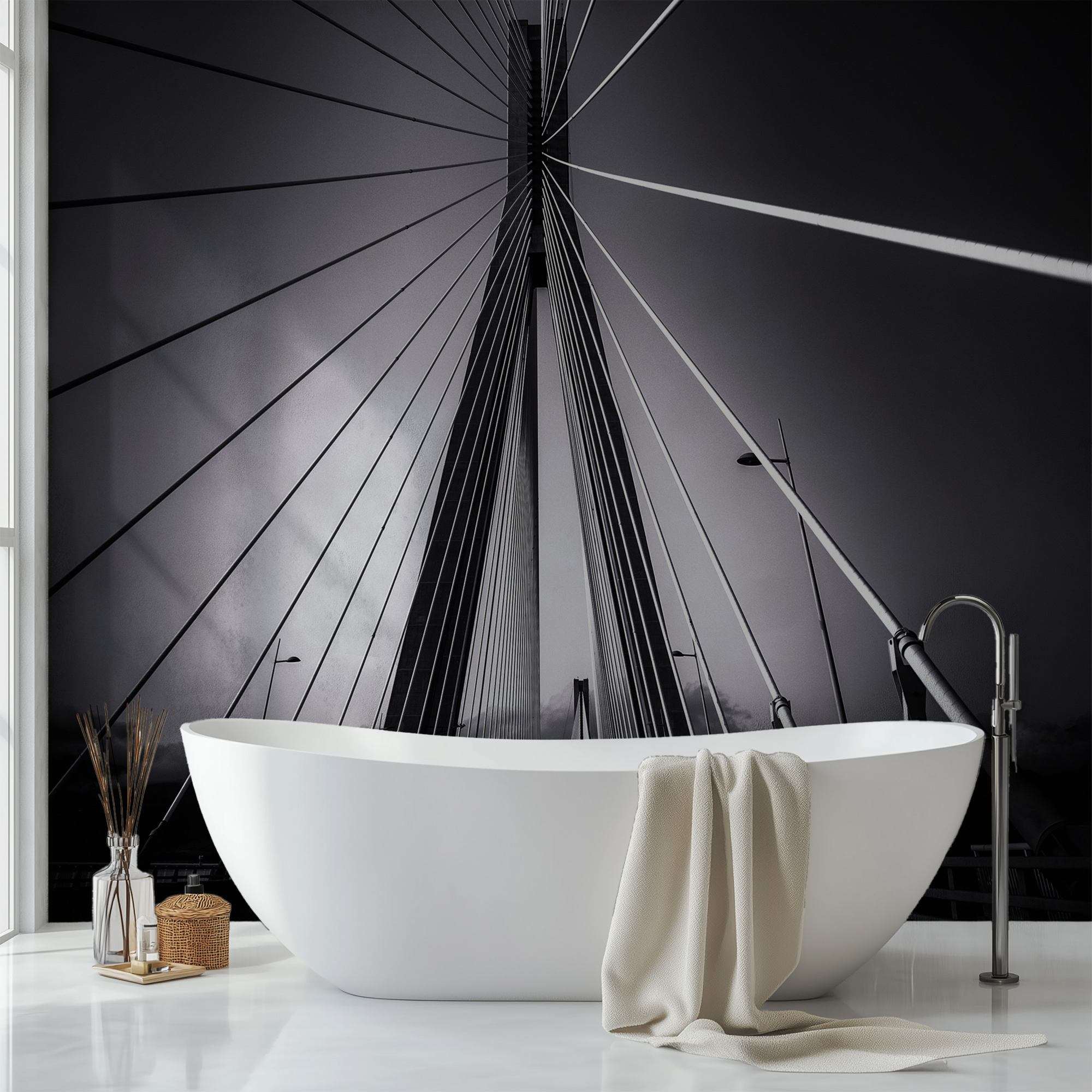 Moderne Tuibrug in Zwart-Wit