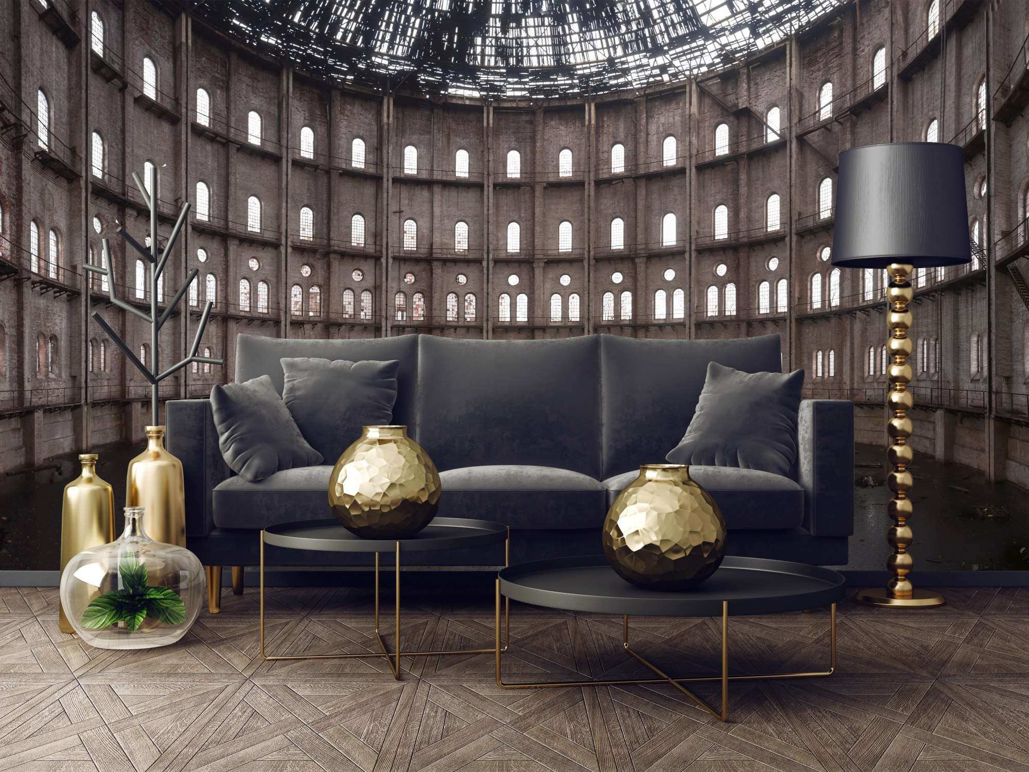 Ronde Verlaten Gevangenisruimte