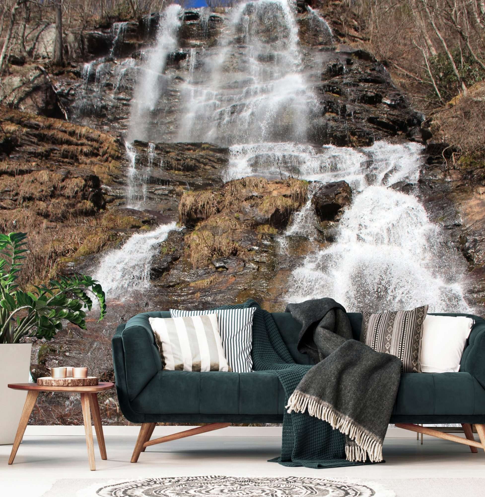 Rotswaterval met Meerdere Stroomlijnen