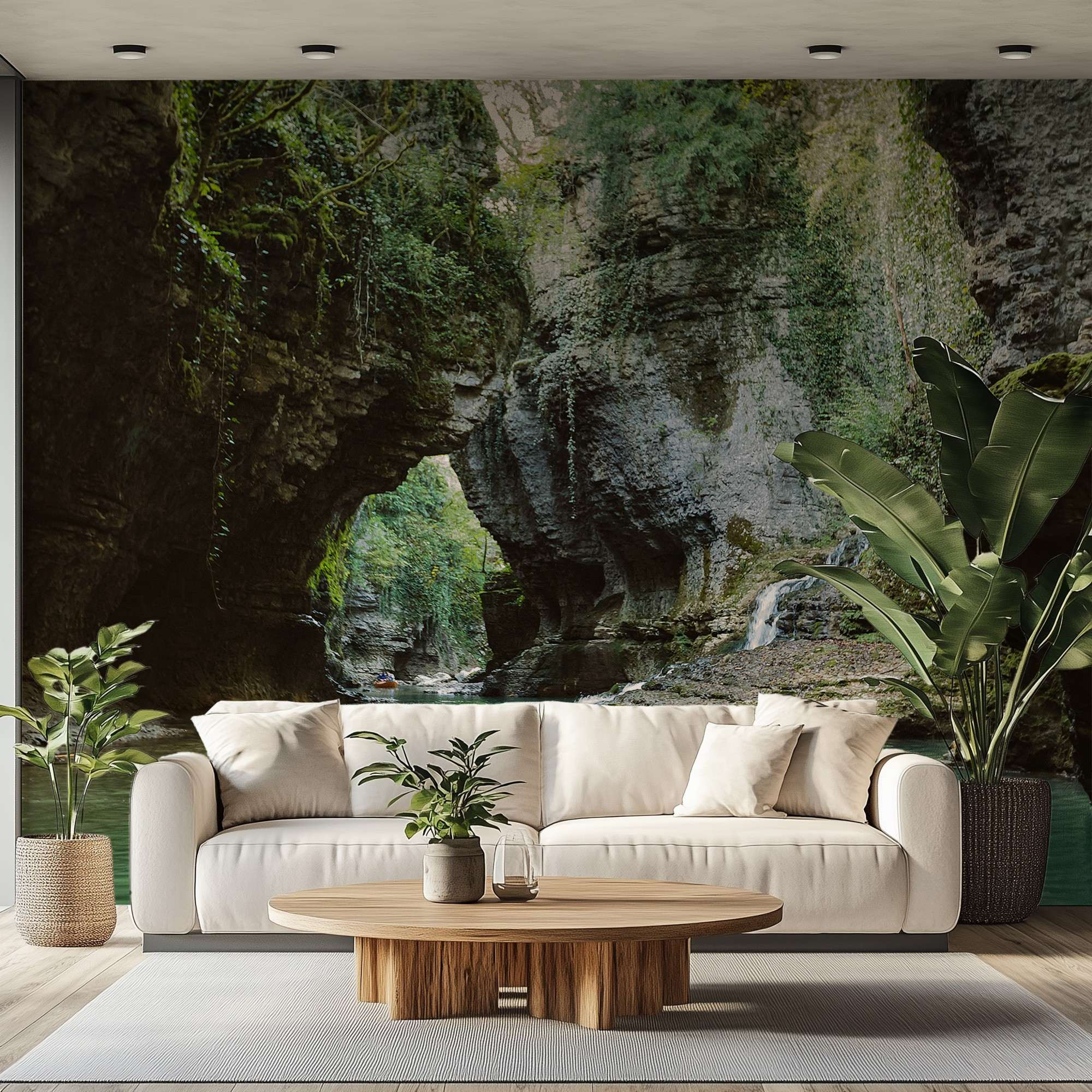 Smalle Kloof met Waterval en Groen