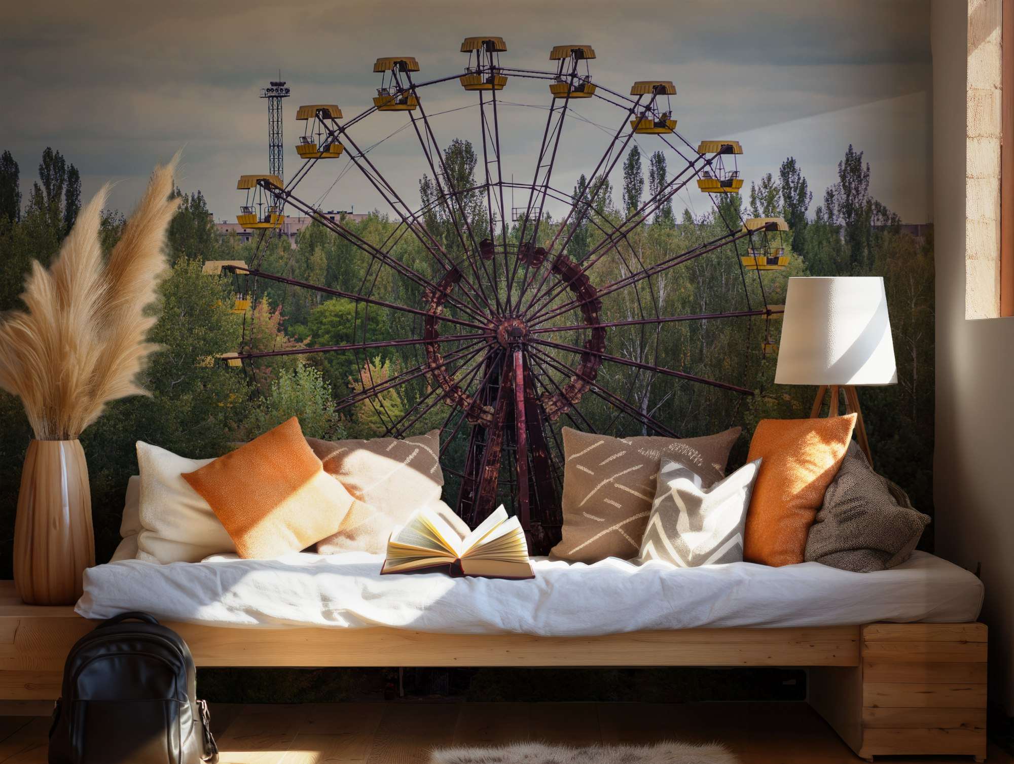 Verlaten Pretpark met Reuzenrad