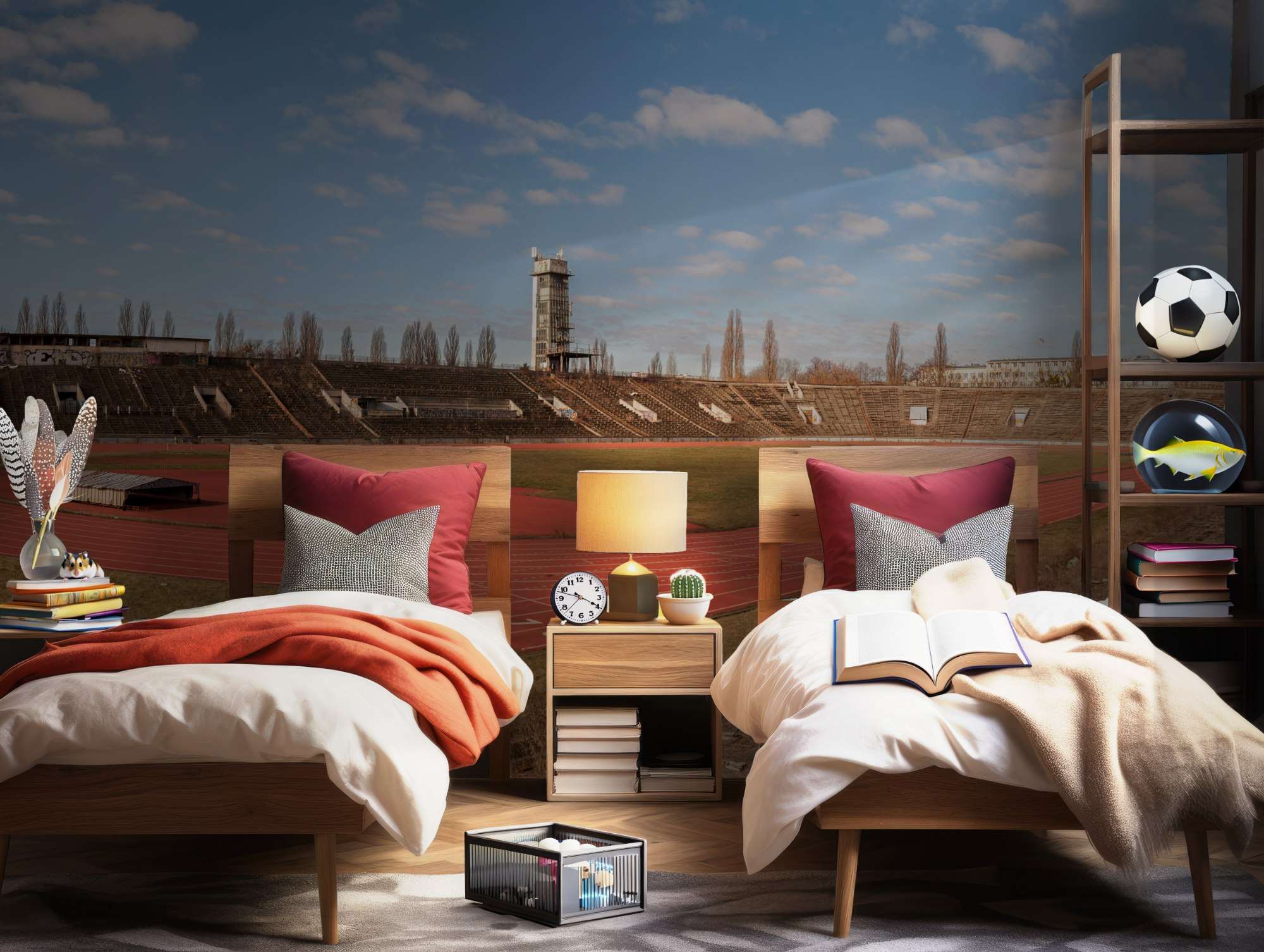 Verlaten Stadion met Atletiekbaan