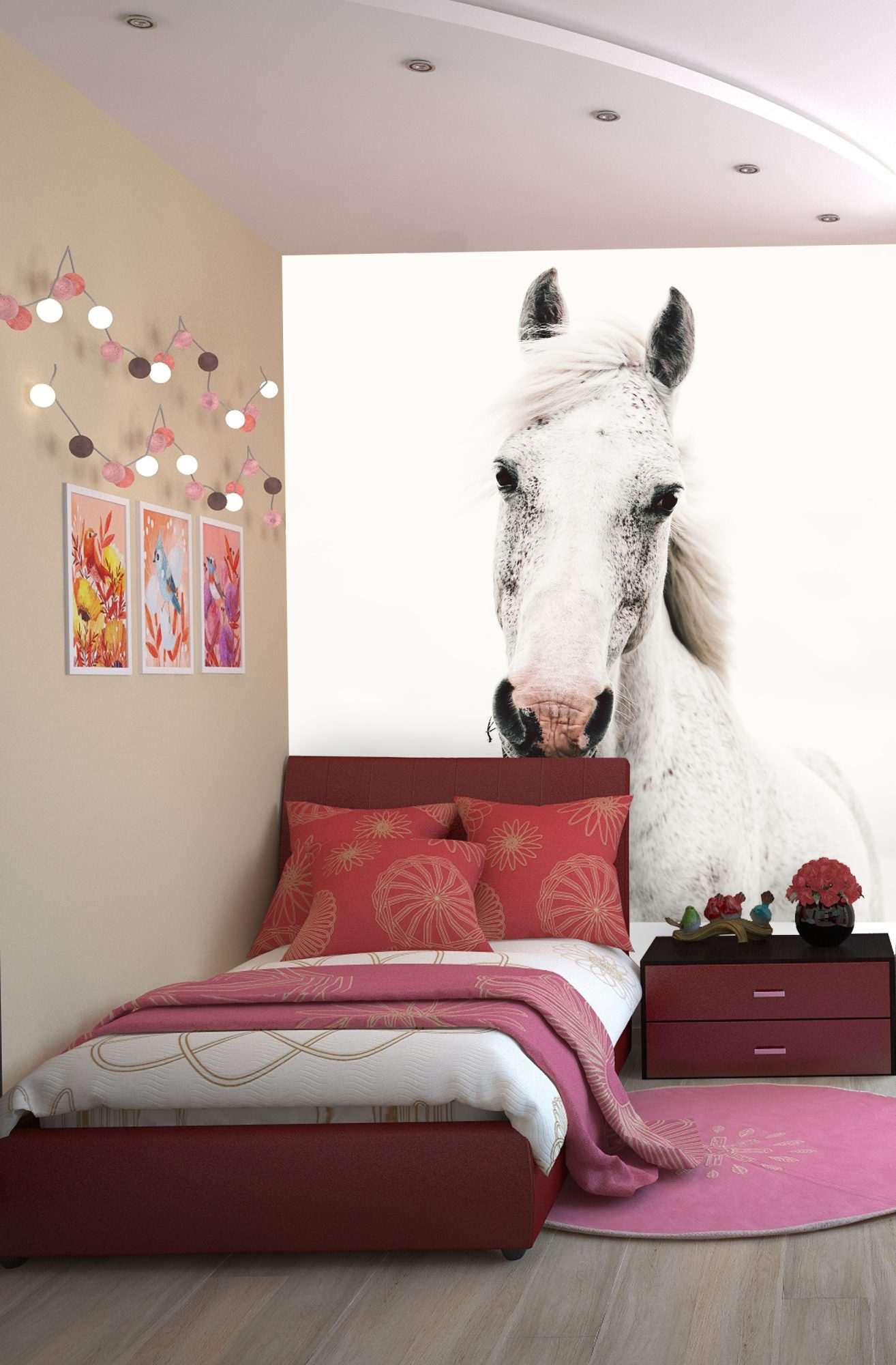 Wit Paard op Lichte Achtergrond