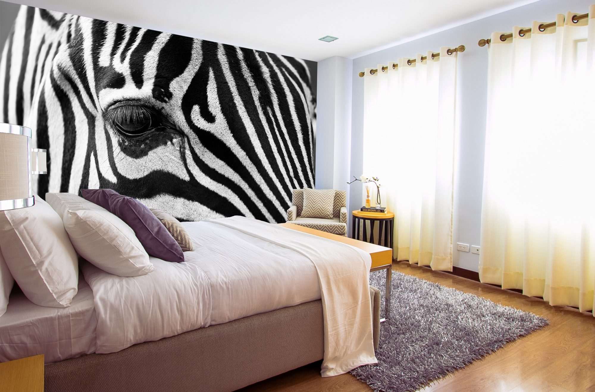 Zebra Close-up met Focus op Oog