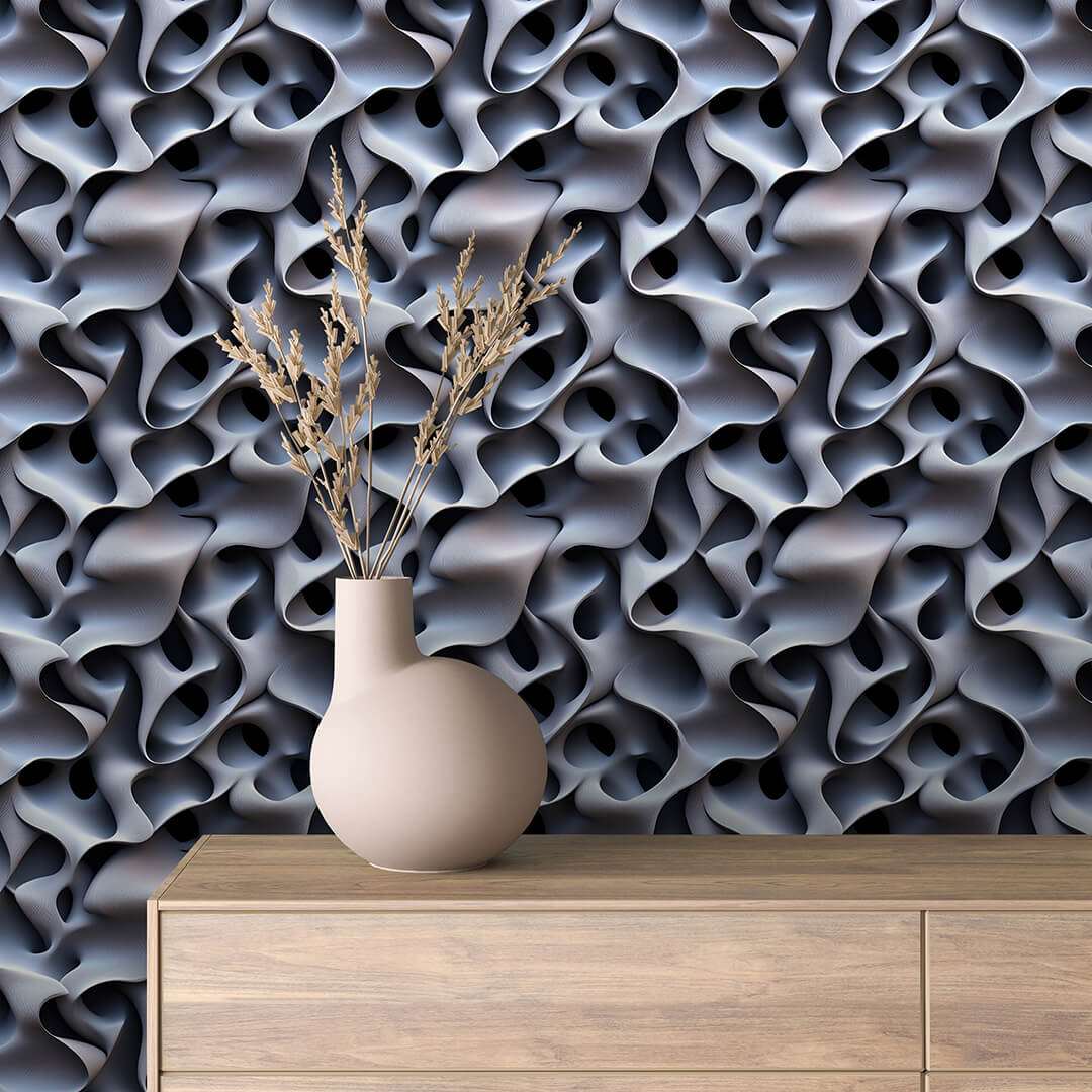3D Organisch Reliëf Grijs