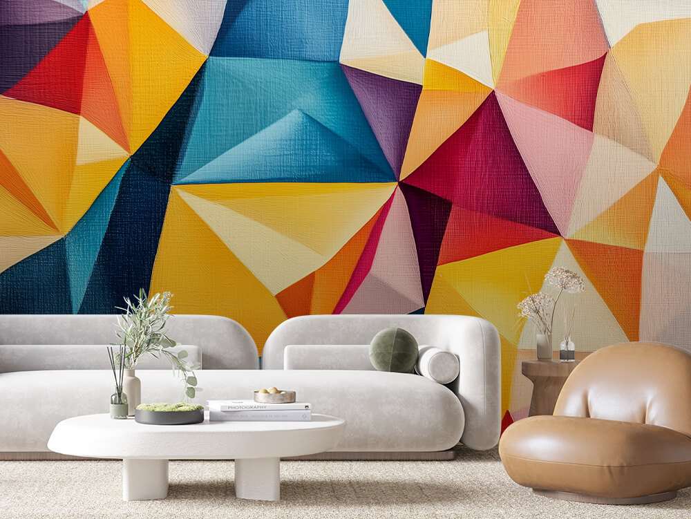 Abstracte Kleurrijke Polygon Kunst