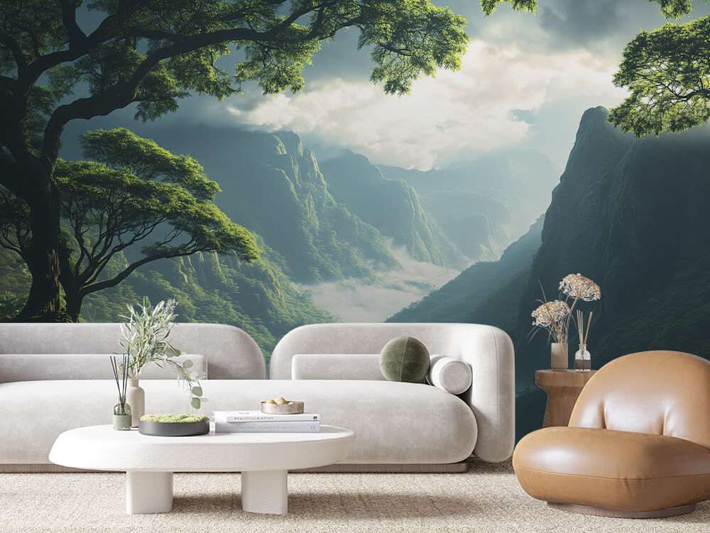 Bergvallei met Waterval