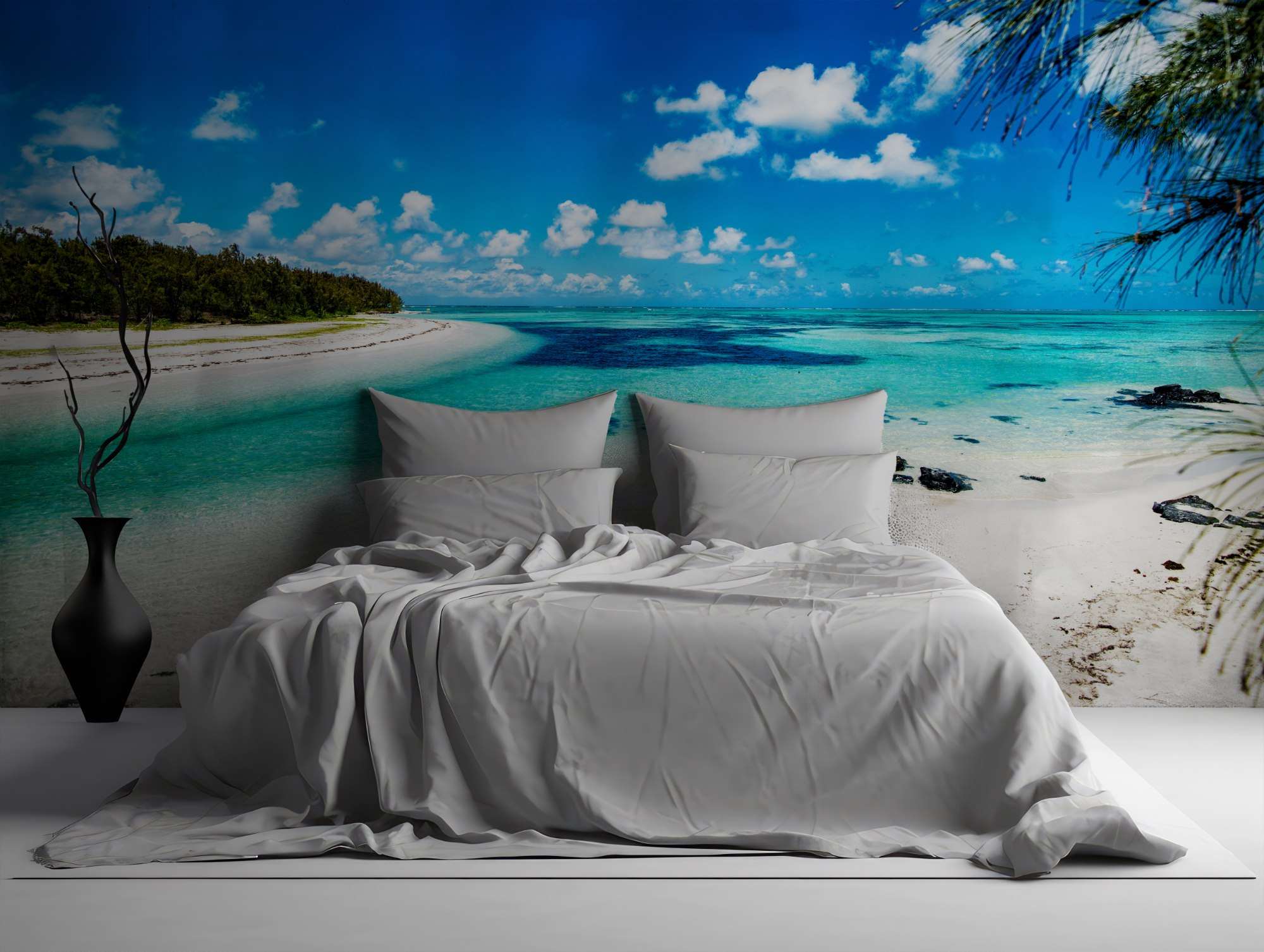 Caribisch Wit Strand met Helderblauwe Zee