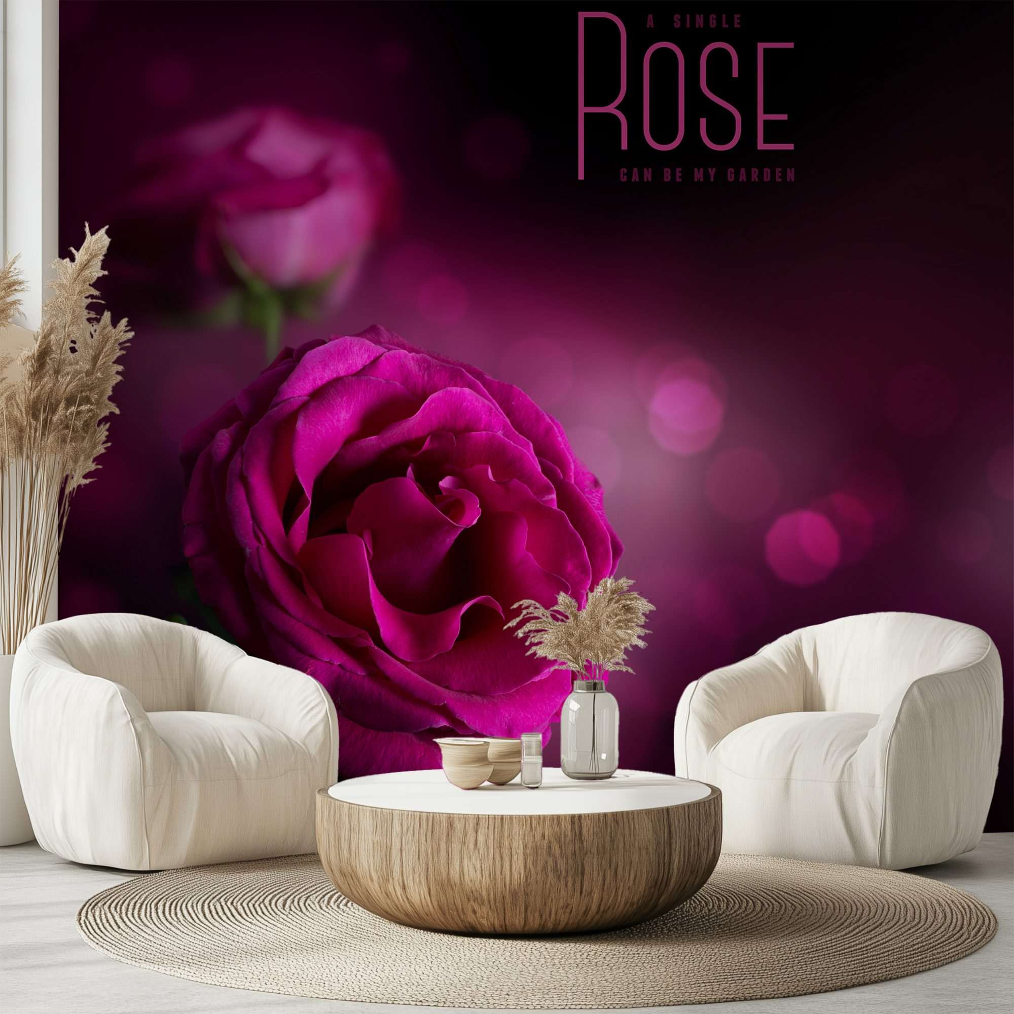 Donker Roze Roos met Bokeh Licht