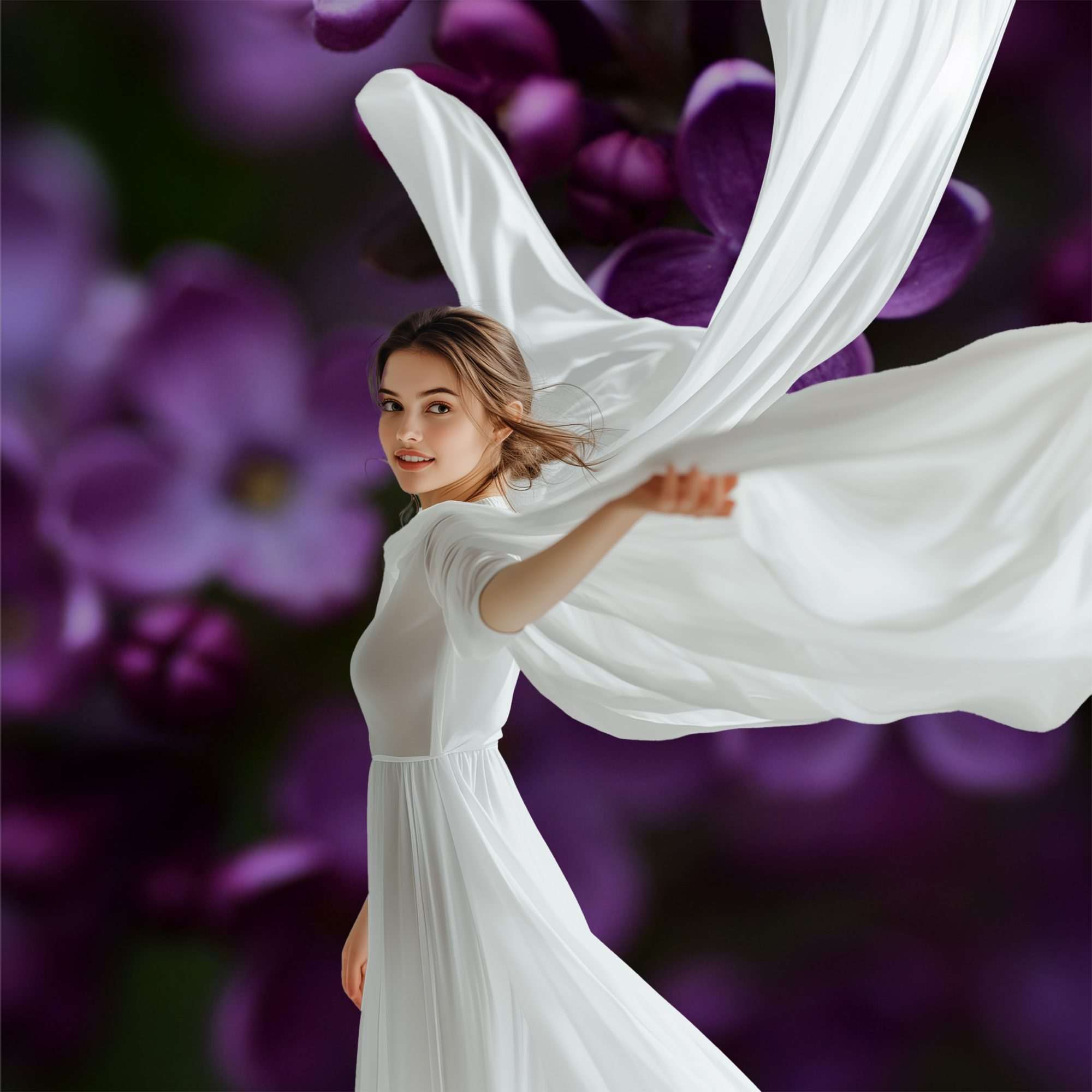 Donkerpaarse Hortensia Close-up