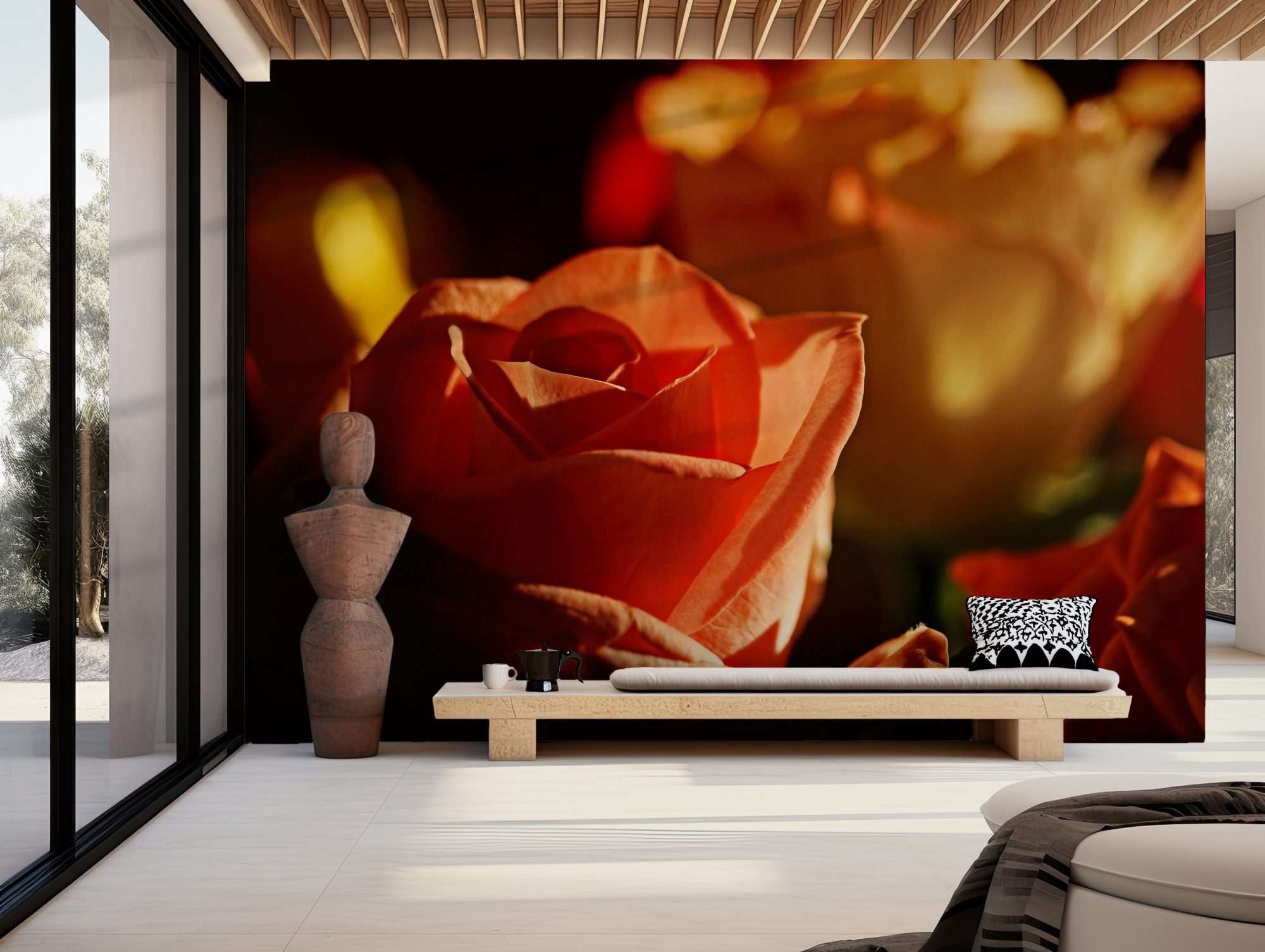 Gele Roos Gouden Avondlicht