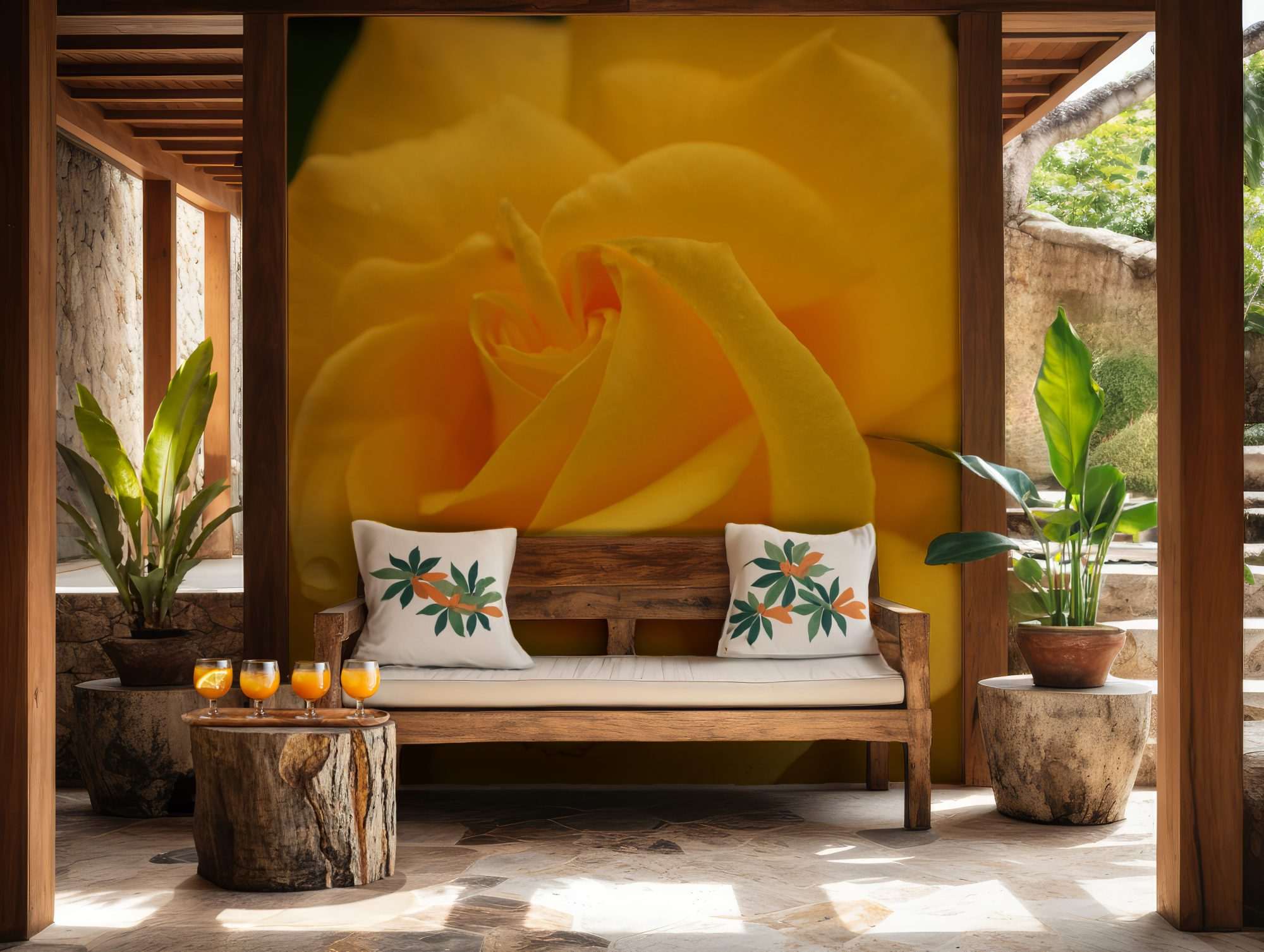 Gele Roos Stralend Citroengeel