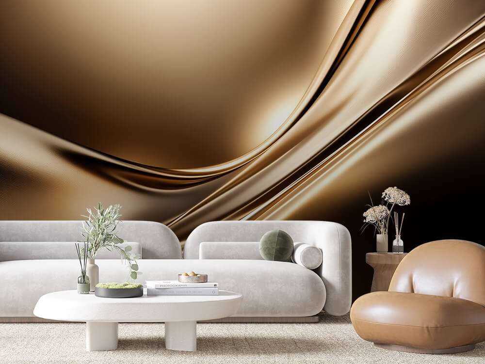 Gouden Abstracte Golfstructuur