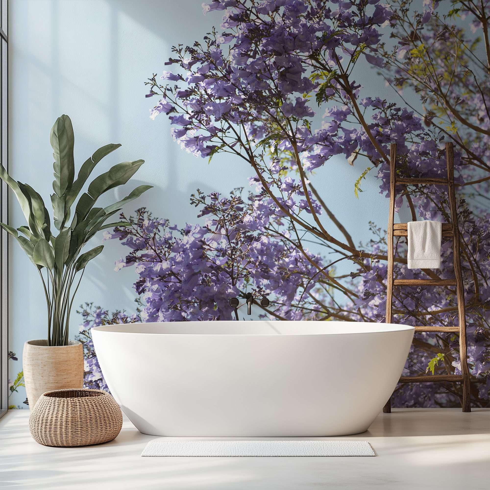 Hortensia Tak Tegen Blauwe Lucht