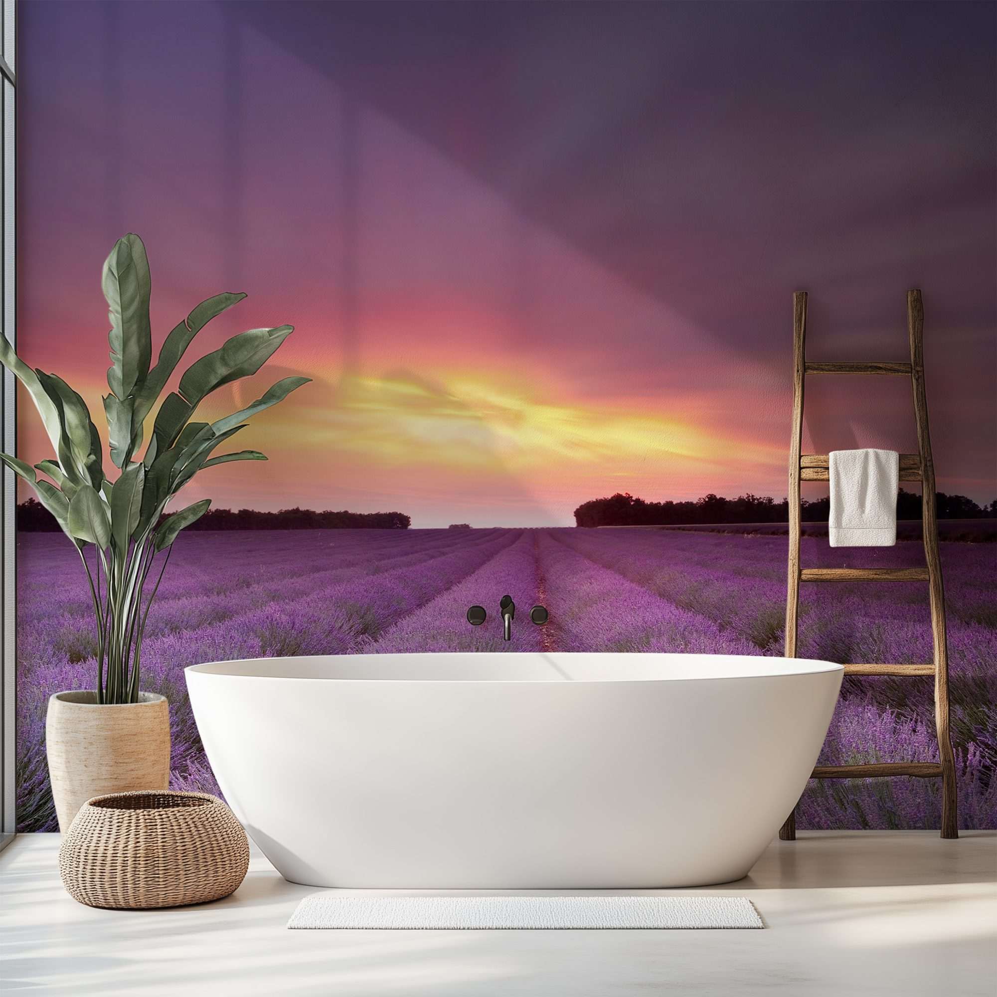 Lavendelveld bij Zonsopgang