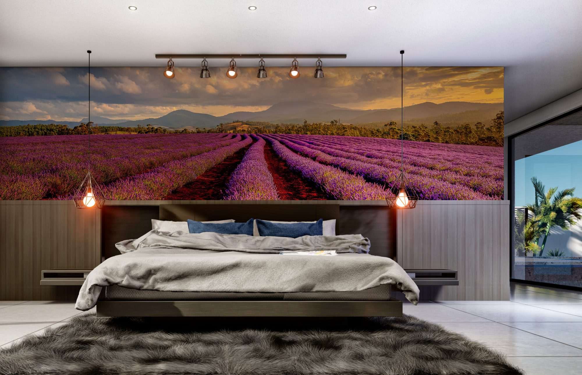 Lavendelvelden in Avondlicht