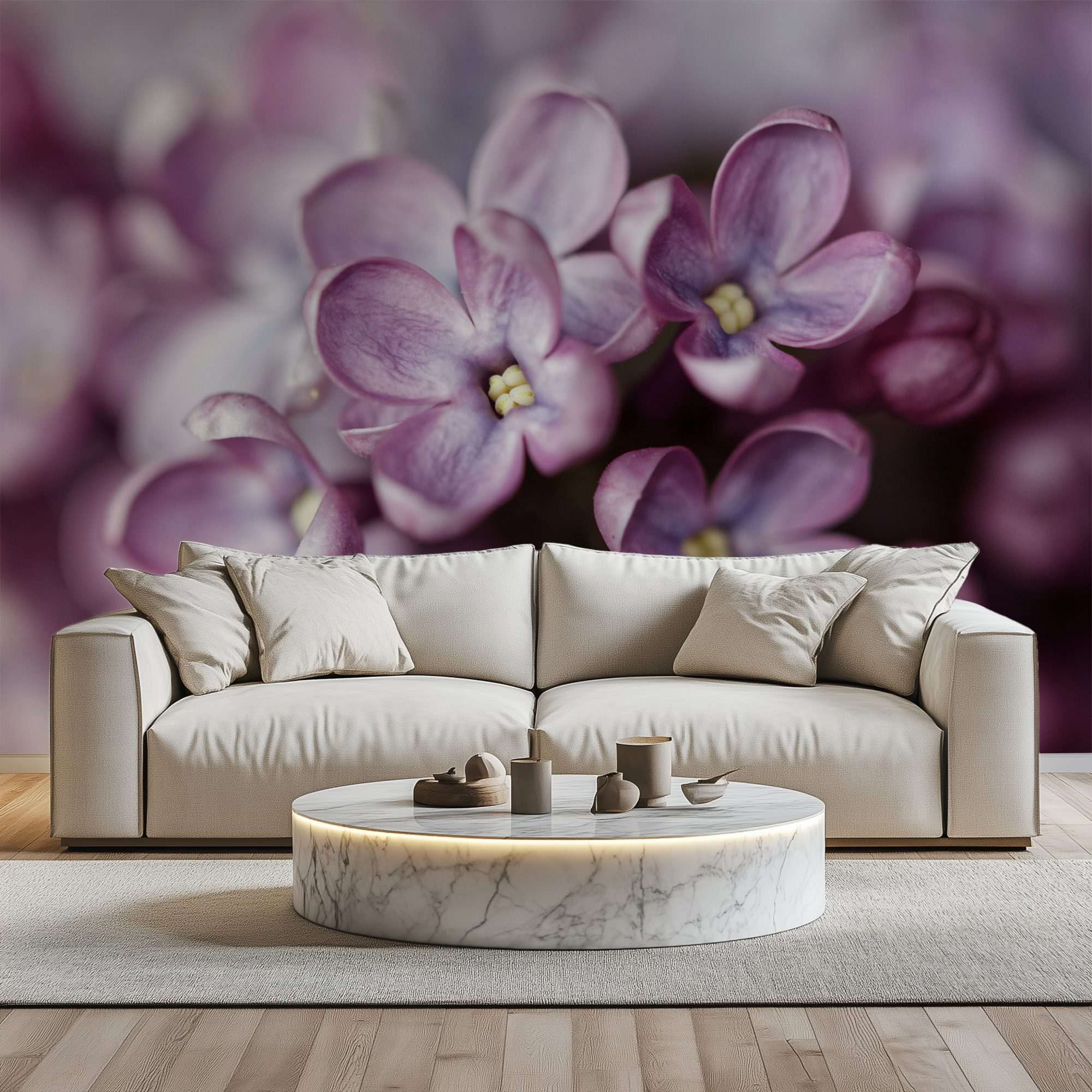 Lila Hortensia Bloemen Close-up