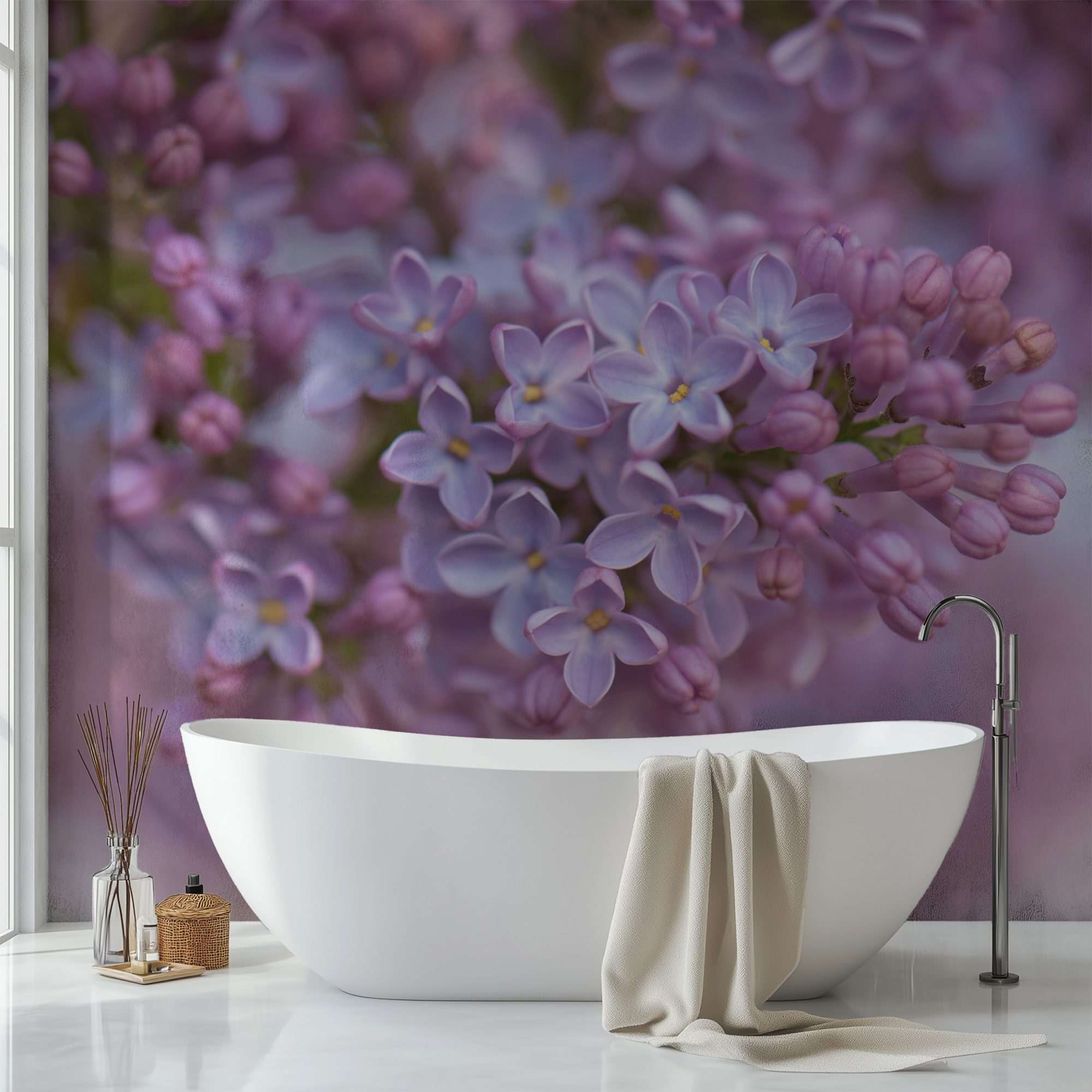 Lila Hortensia Bloesem Close-up