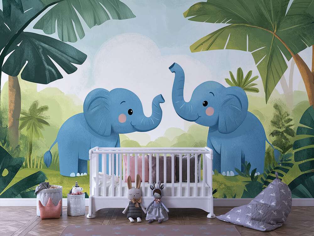 Olifanten jungle kinderkamer