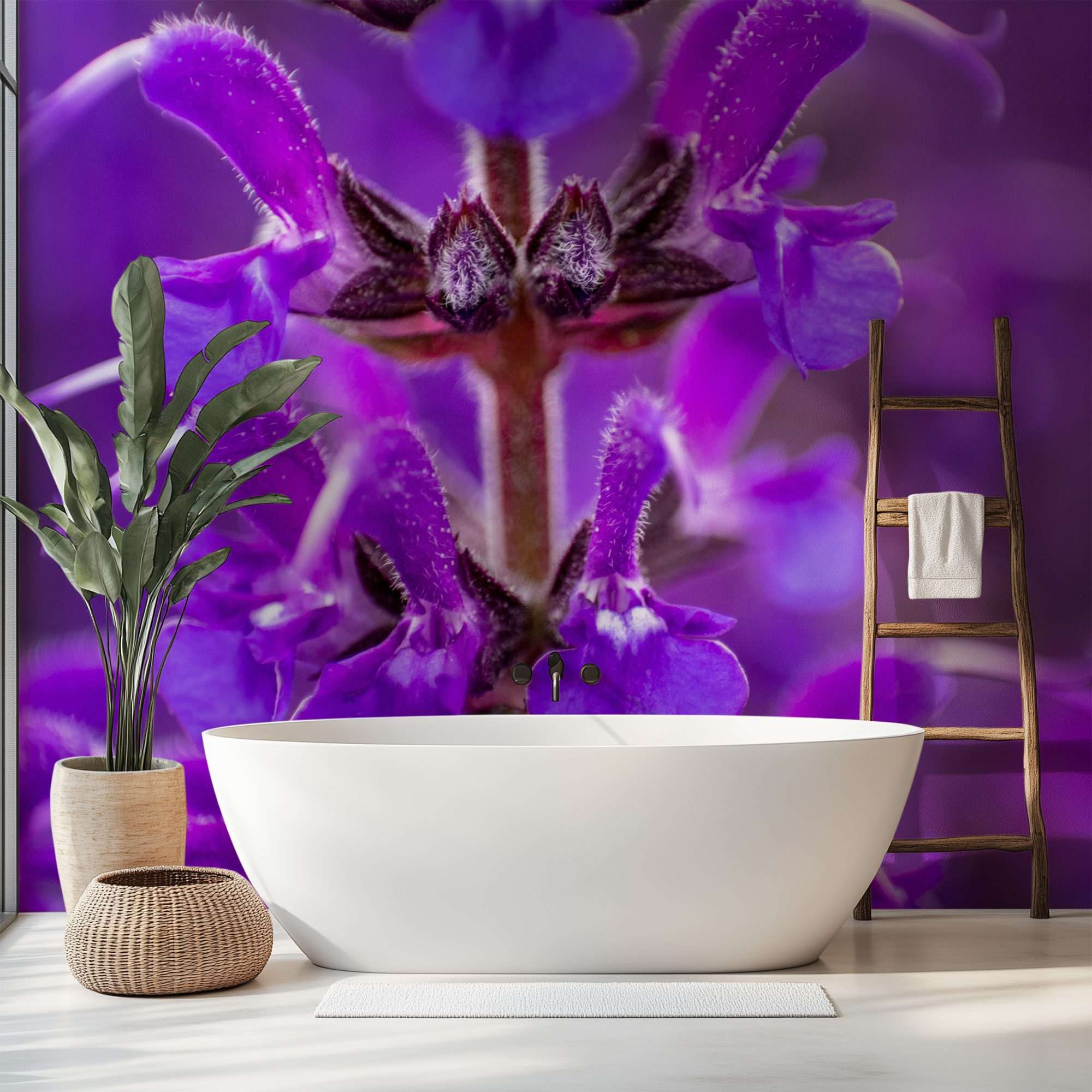 Paarse Salie Bloem Macro