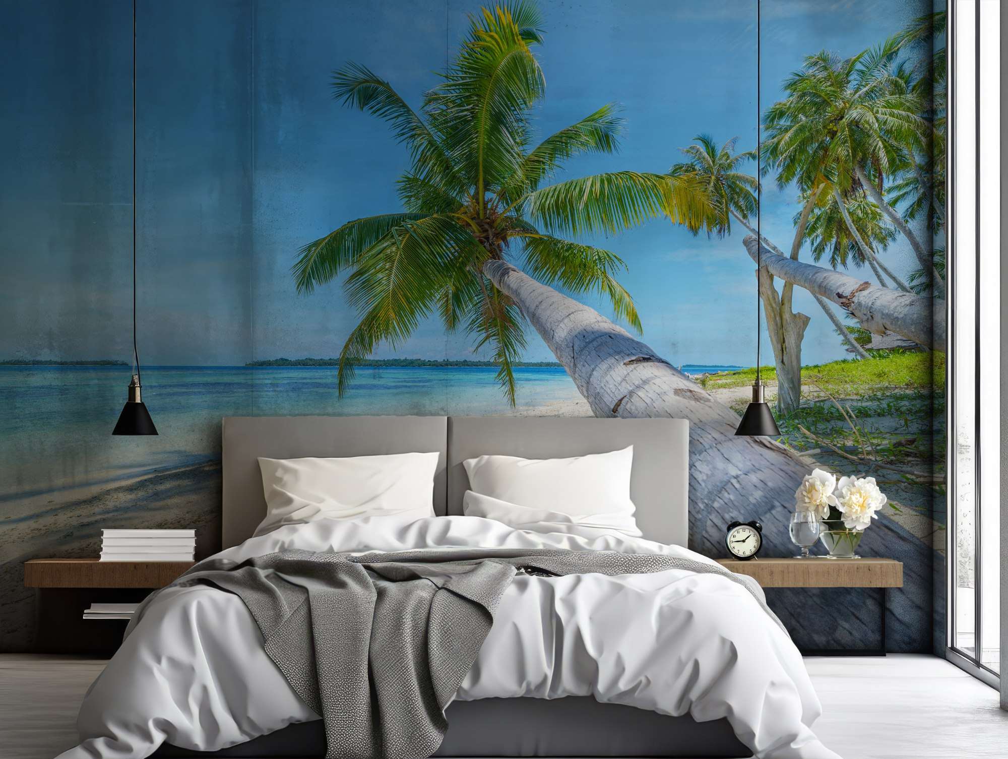 Palmboom van Onderaf tegen Blauwe Lucht