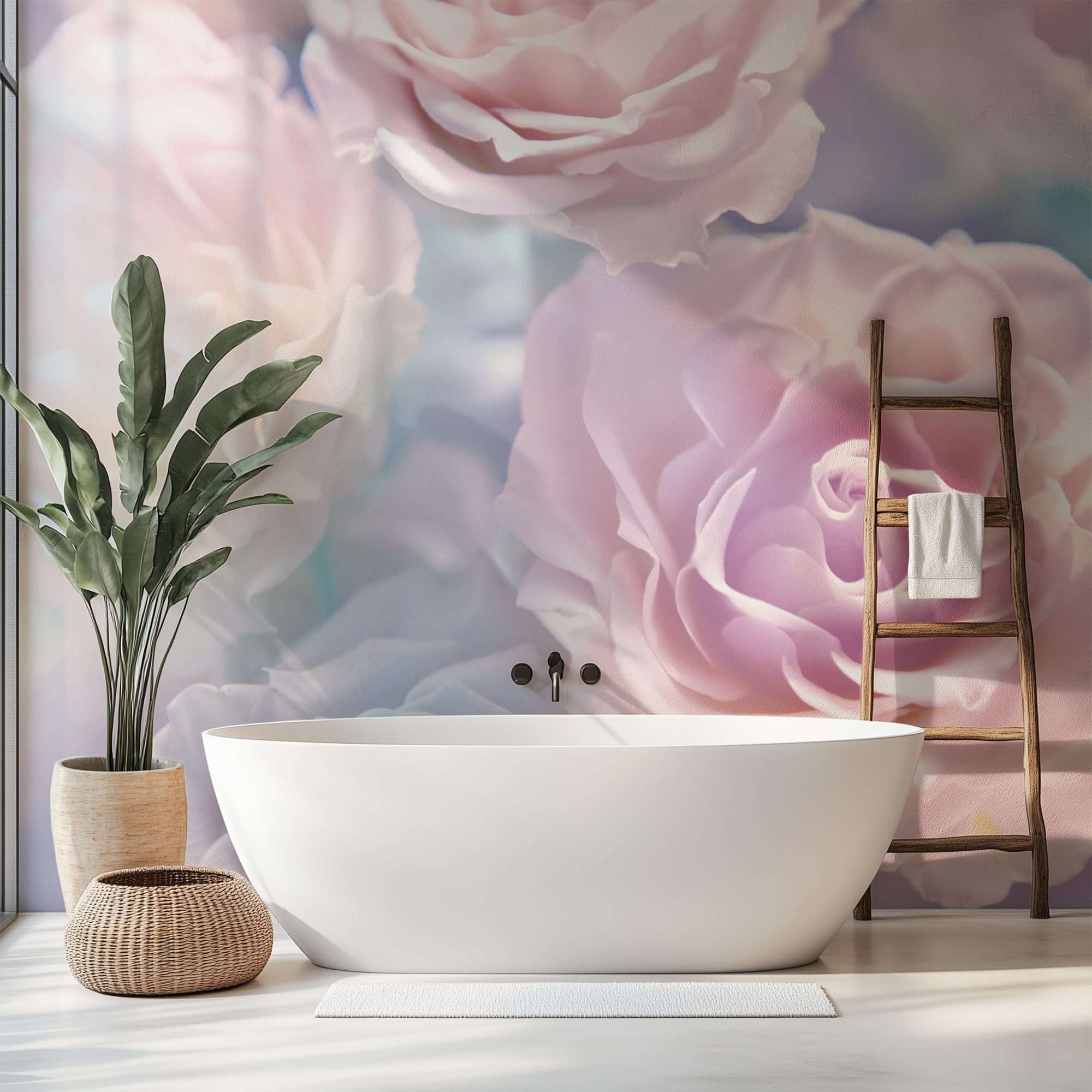 Pastel Roze Rozen Close-up