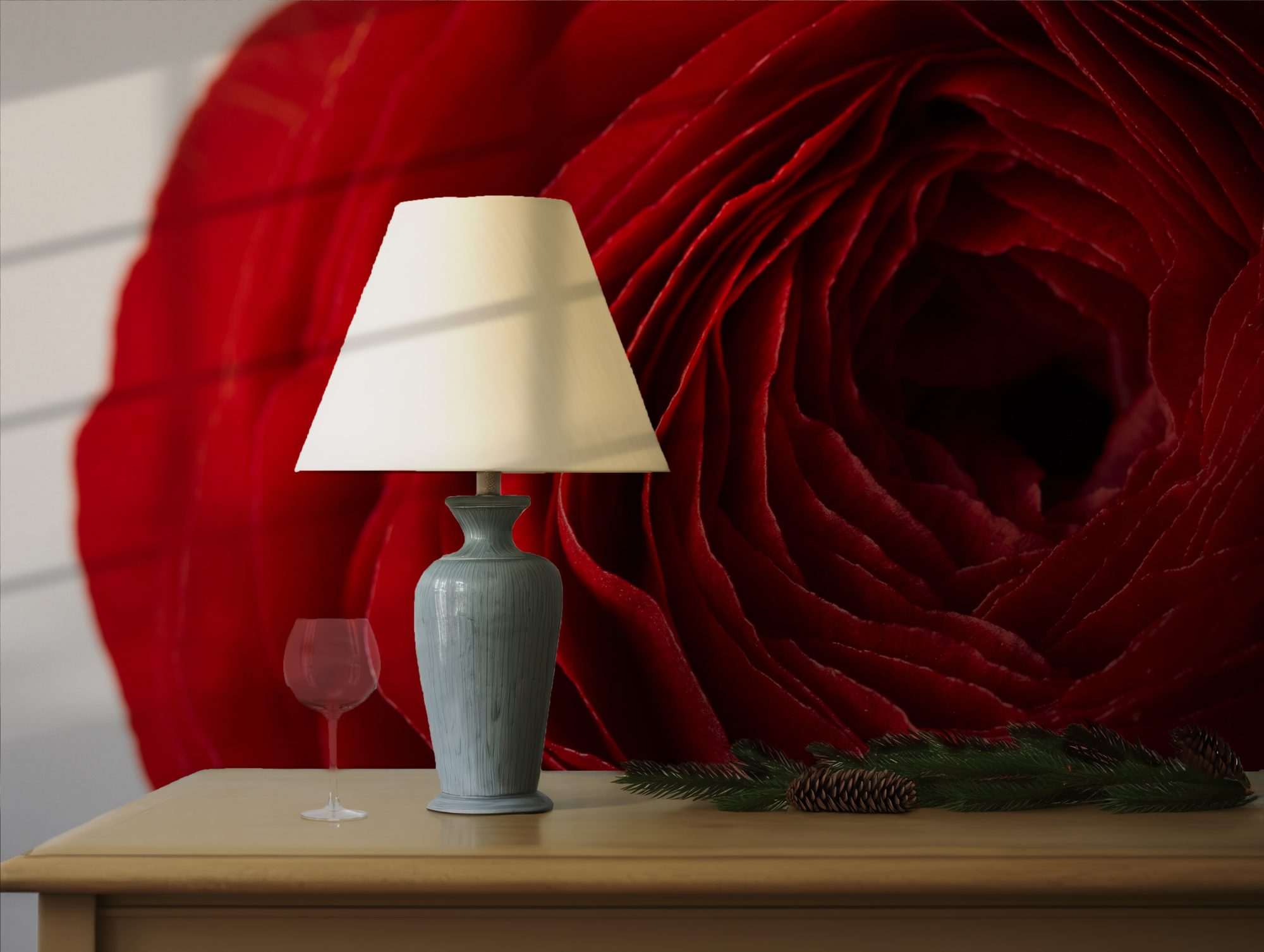 Rode Roos Macro Bloemstructuur