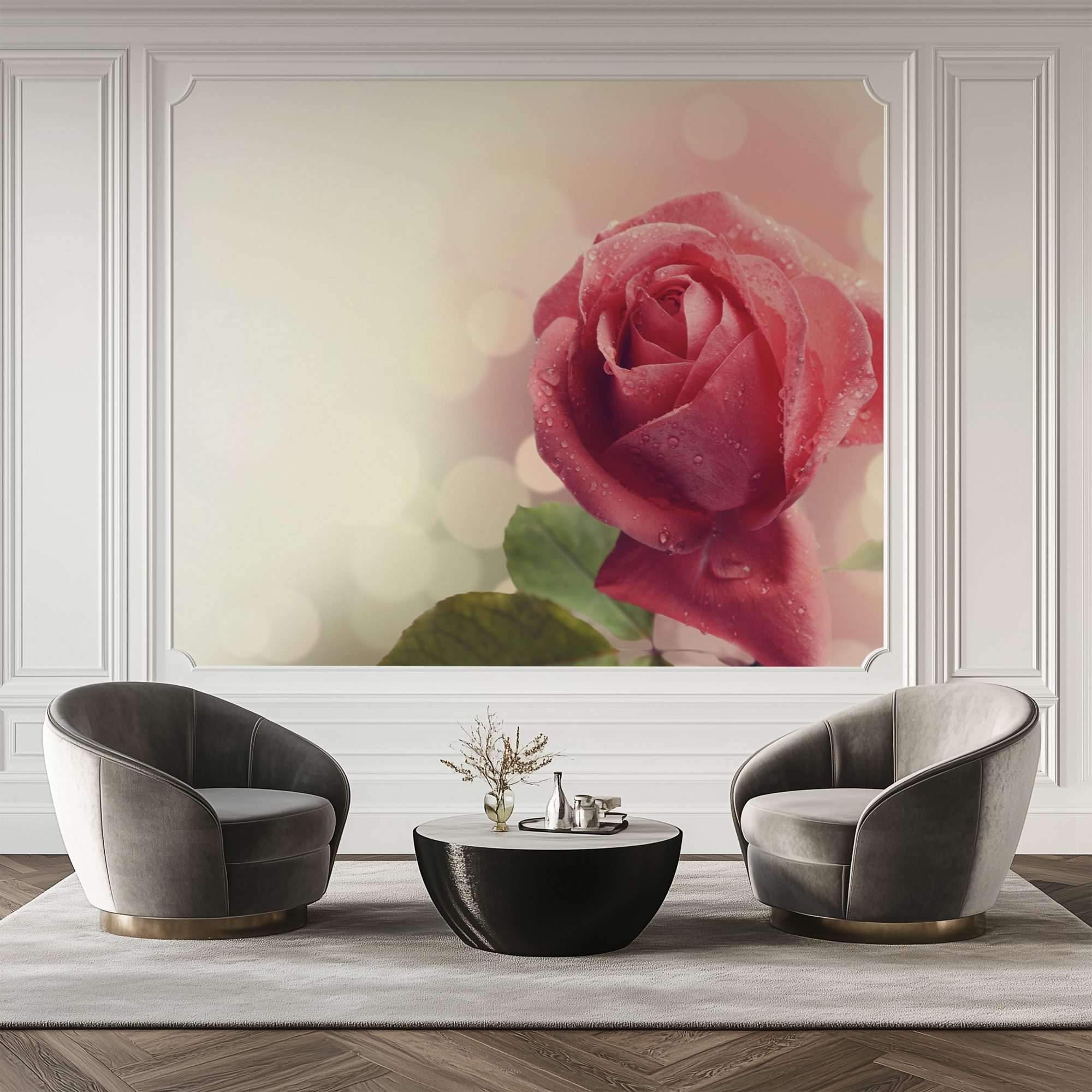 Roze Roos met Zachte Bokeh Achtergrond