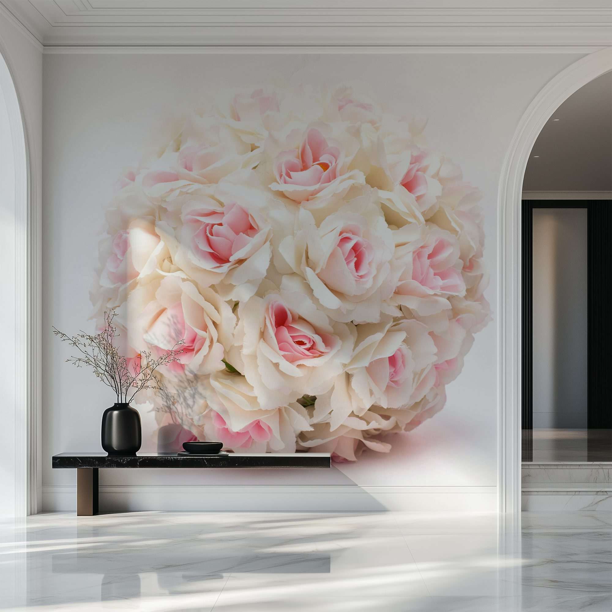 Roze Rozen Bruidsboeket