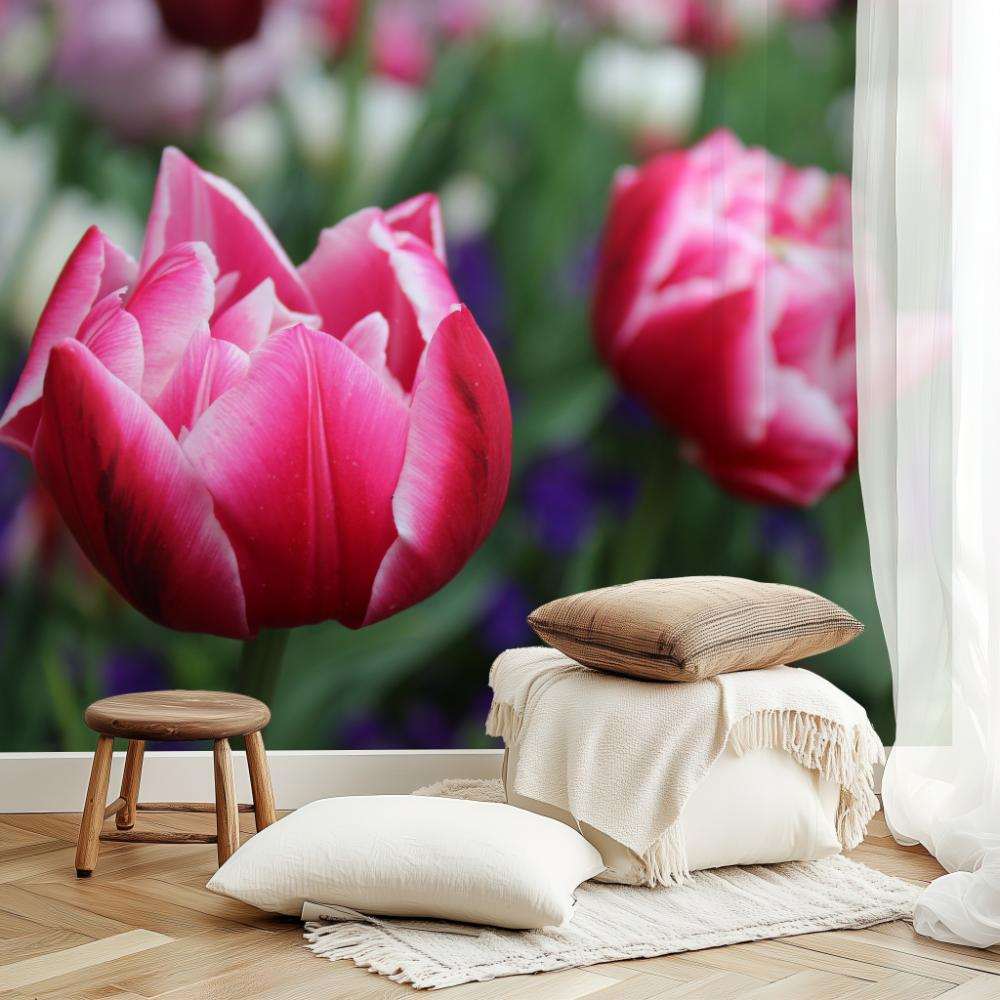 Roze Tulpen in Bloei