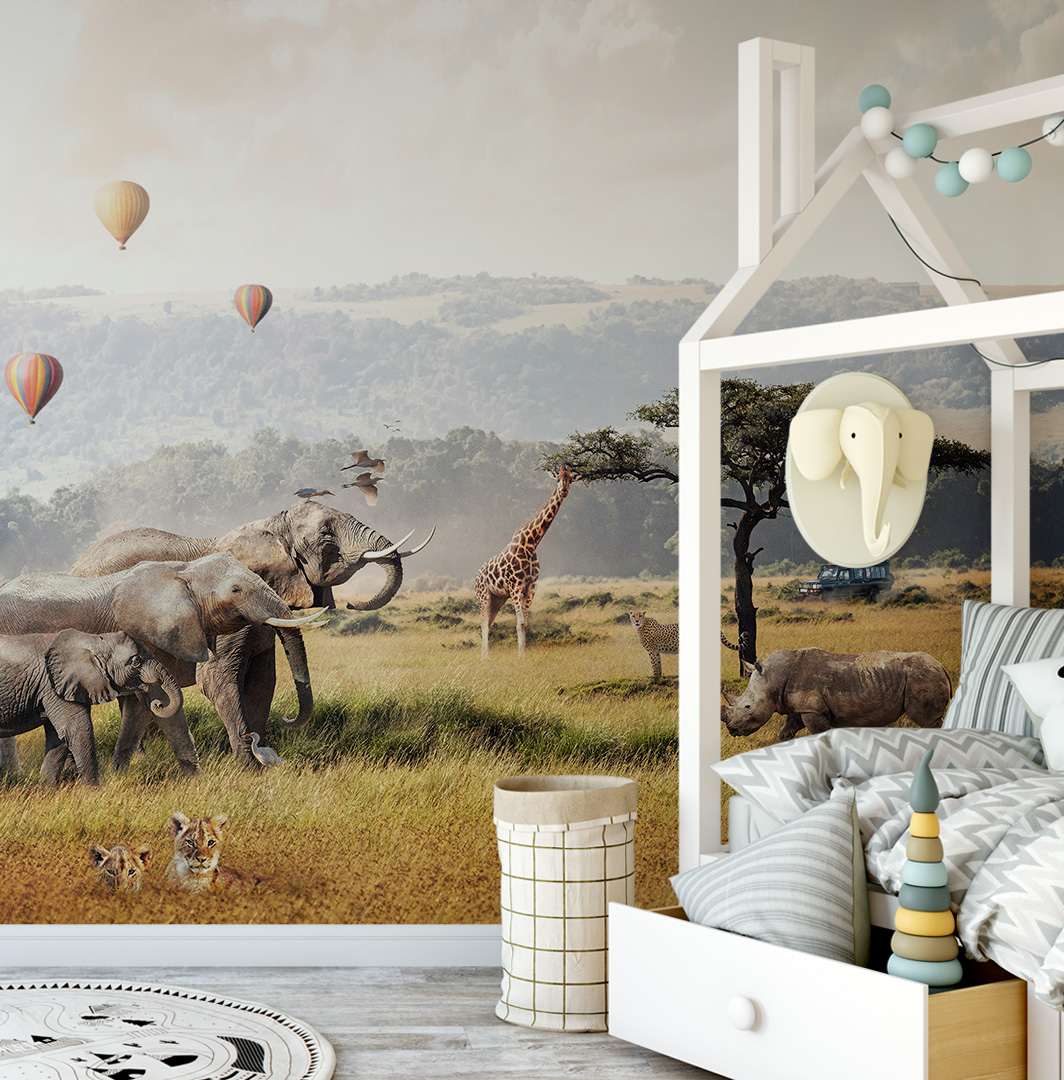 Safari landschap met dieren