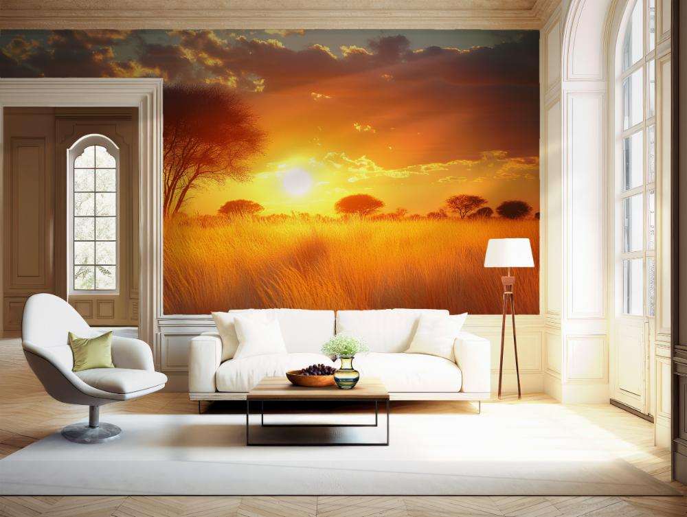 Savanneboom bij Zonsondergang