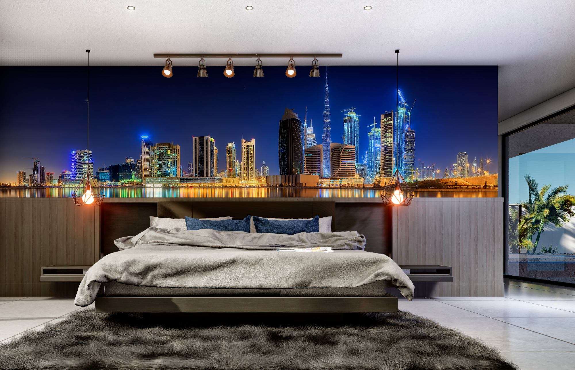 Skyline Gold Coast Nachtreflectie