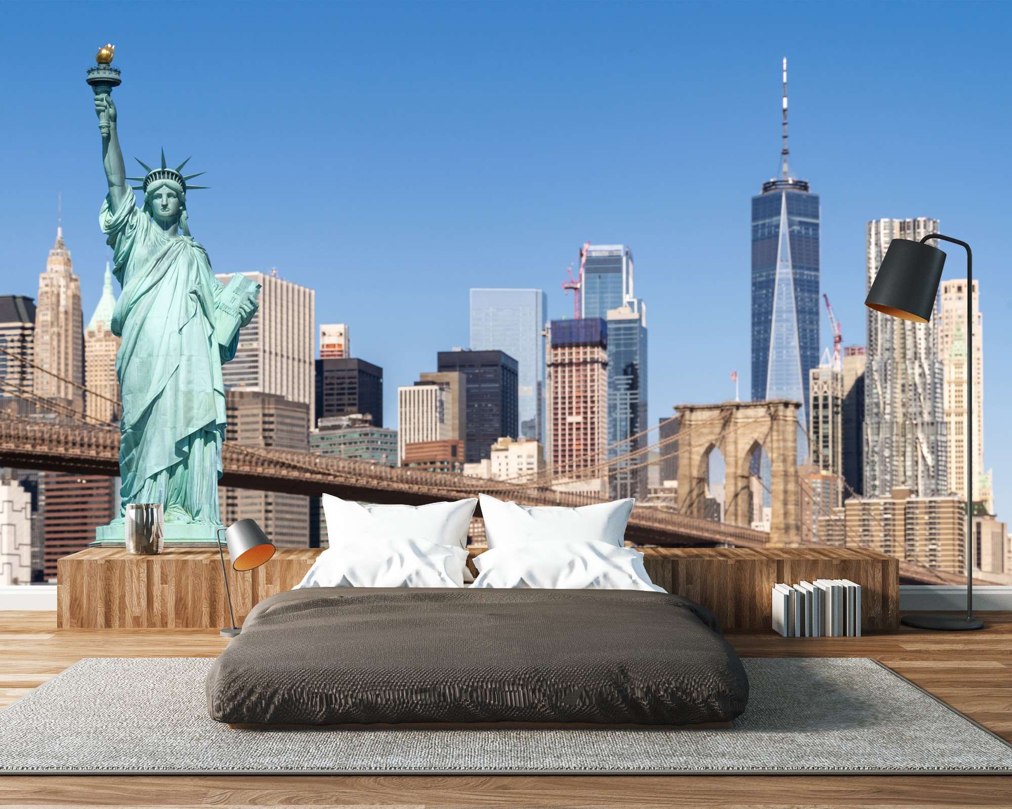 Skyline New York Vrijheidsbeeld en Manhattan