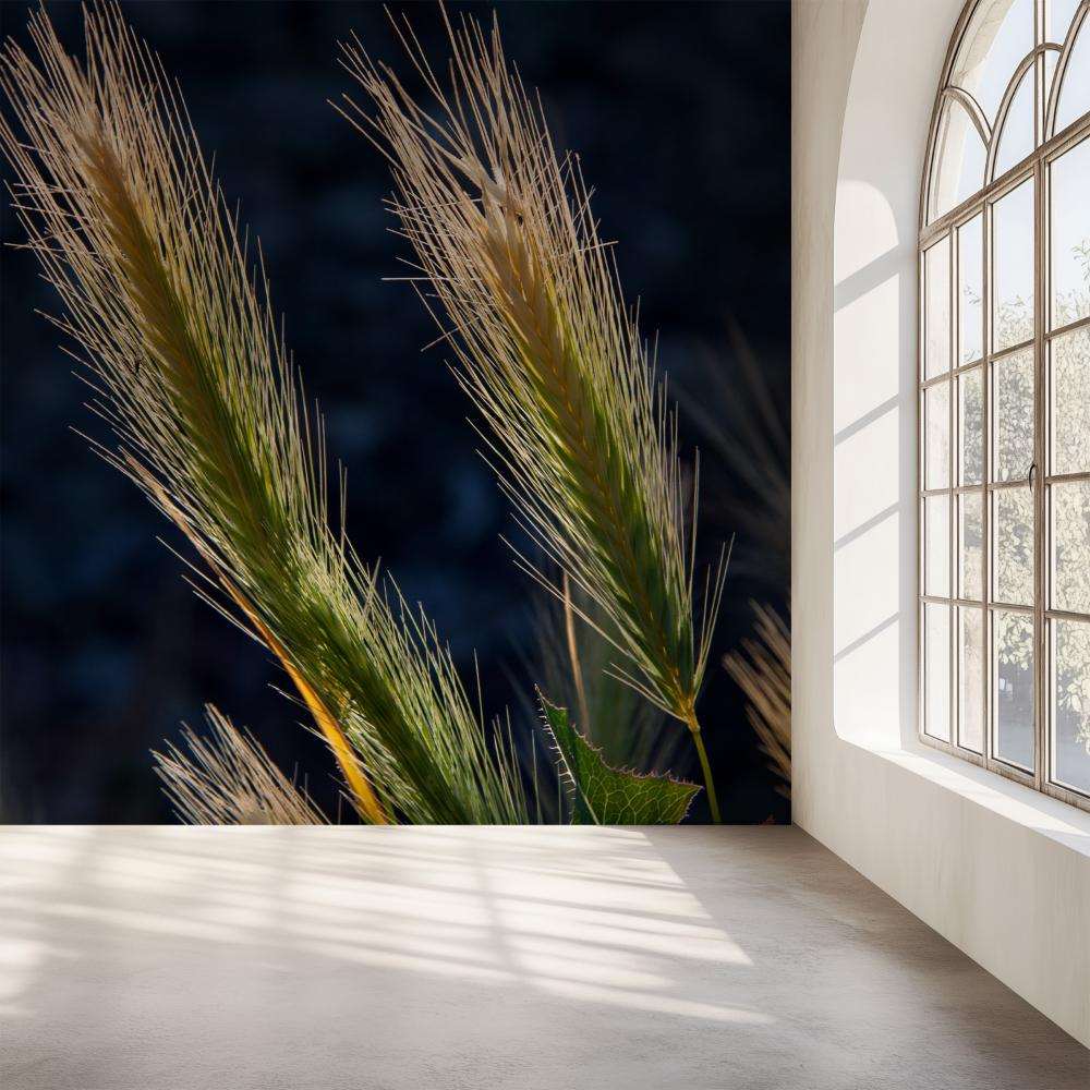 Tarwehalmen met Donkere Wolkenlucht