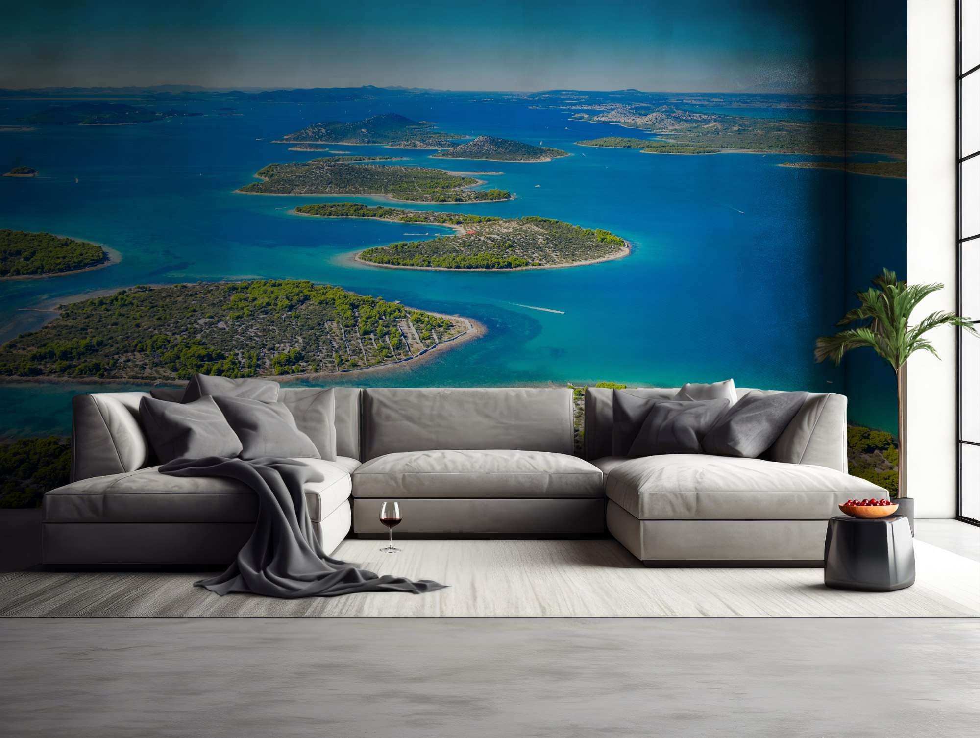 Tropische Eilanden in Turquoise Lagune