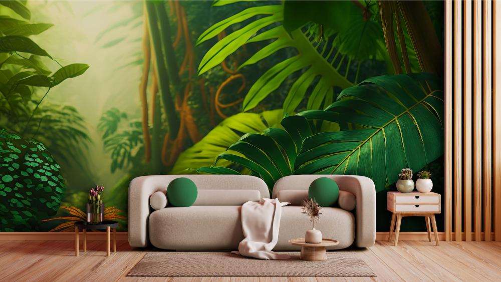 Tropische Jungle met Lichtval en Diepte