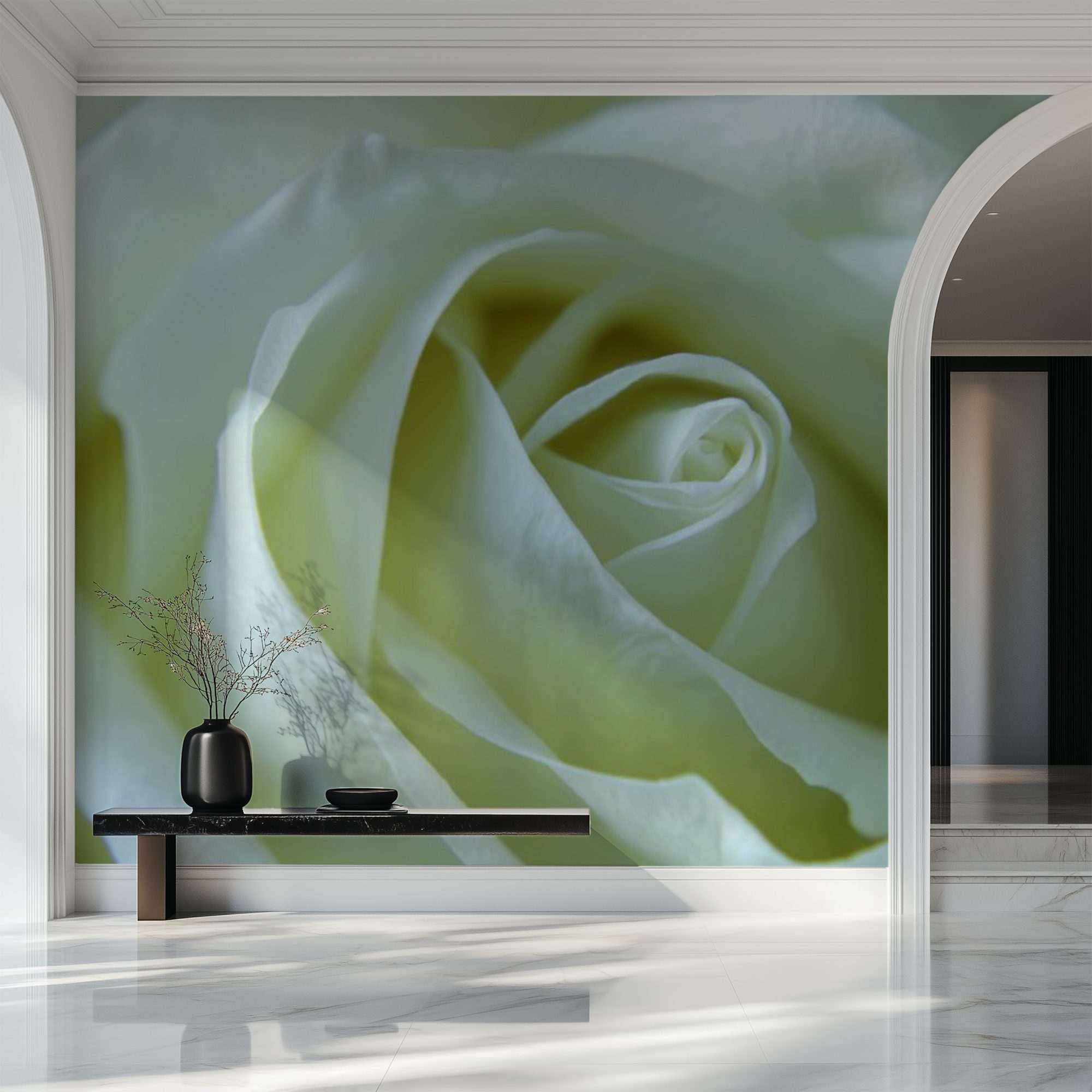 Witte Roos Macro Spiraal