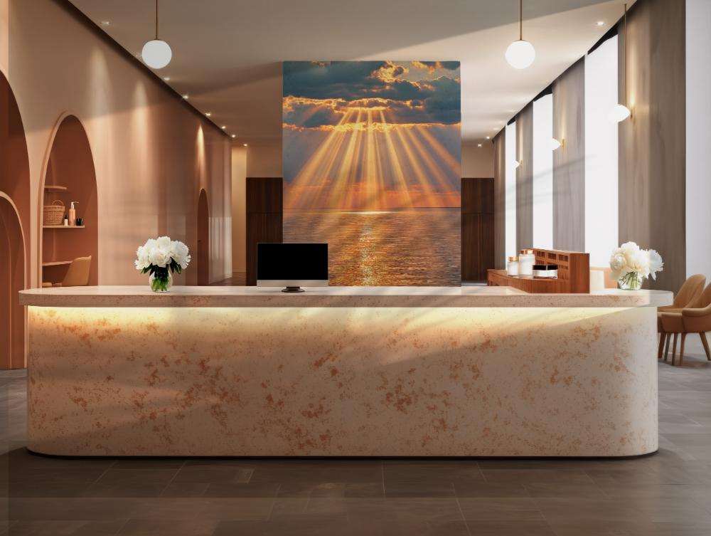 Zonnestralen boven Zee bij Zonsondergang