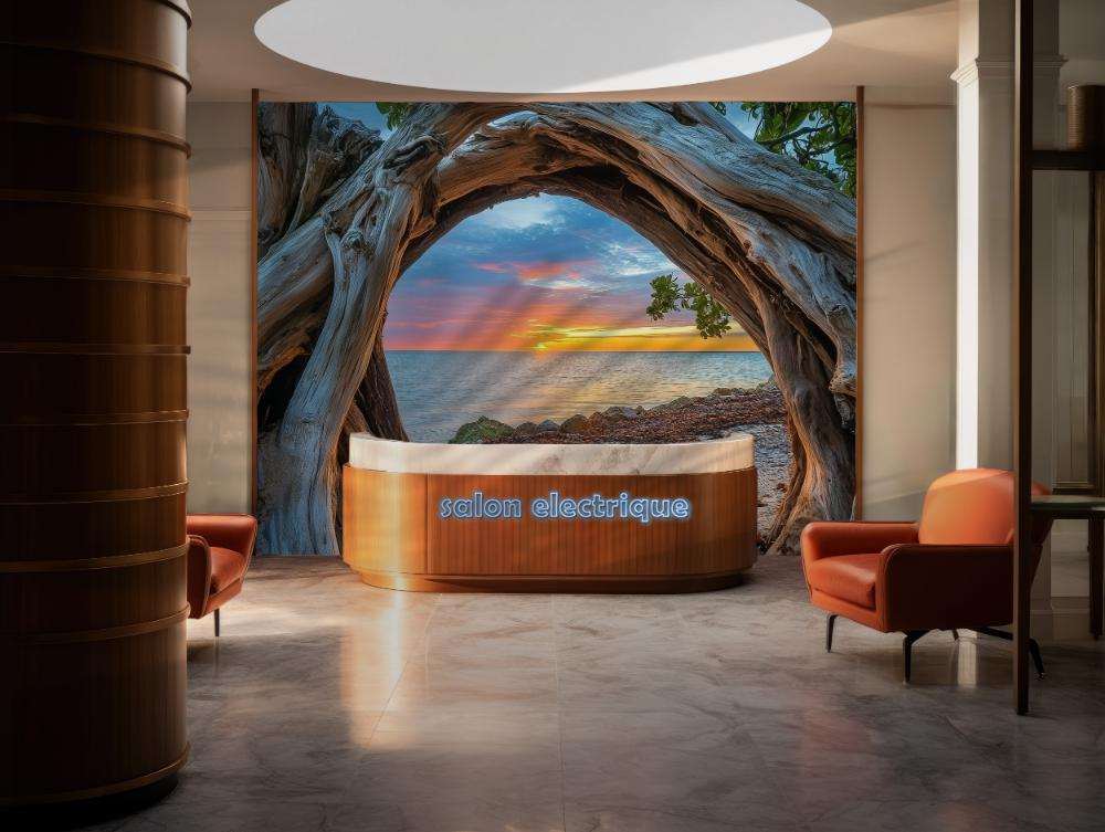 Zonsondergang door Boomwortel