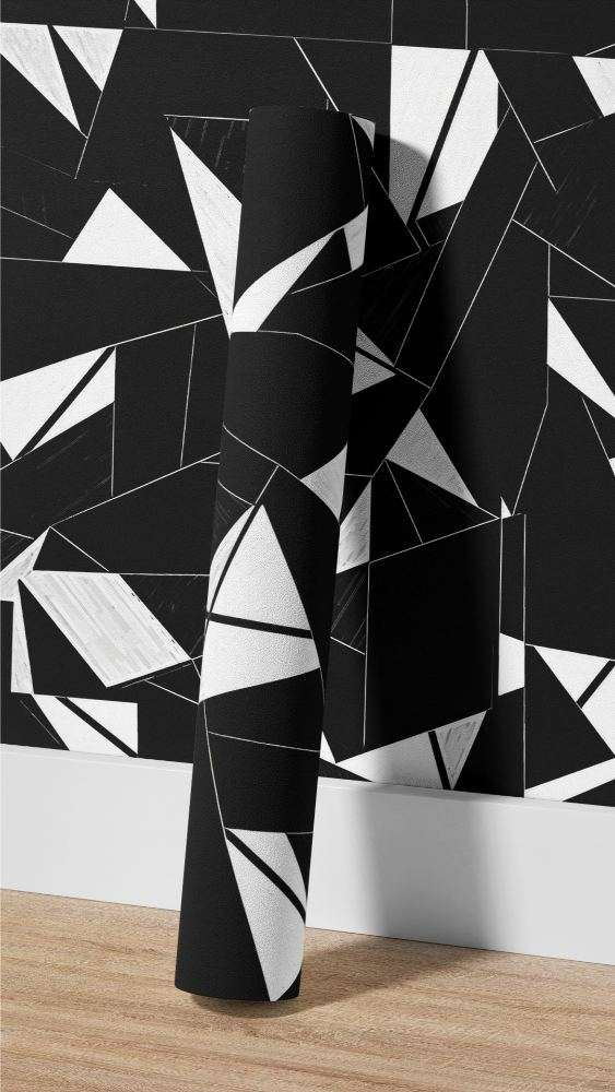 Zwart Wit Abstracte Driehoeken