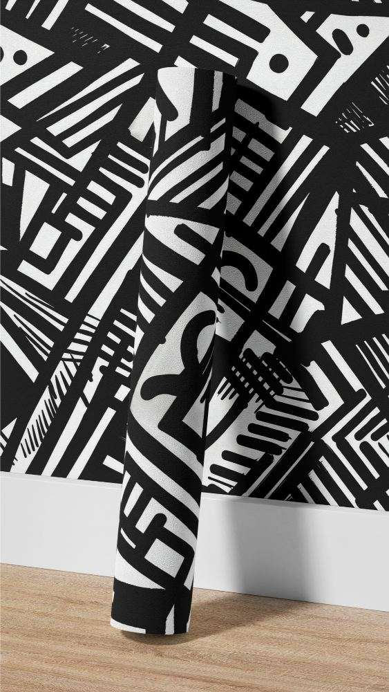 Zwart Wit Abstracte Lijnenstructuur