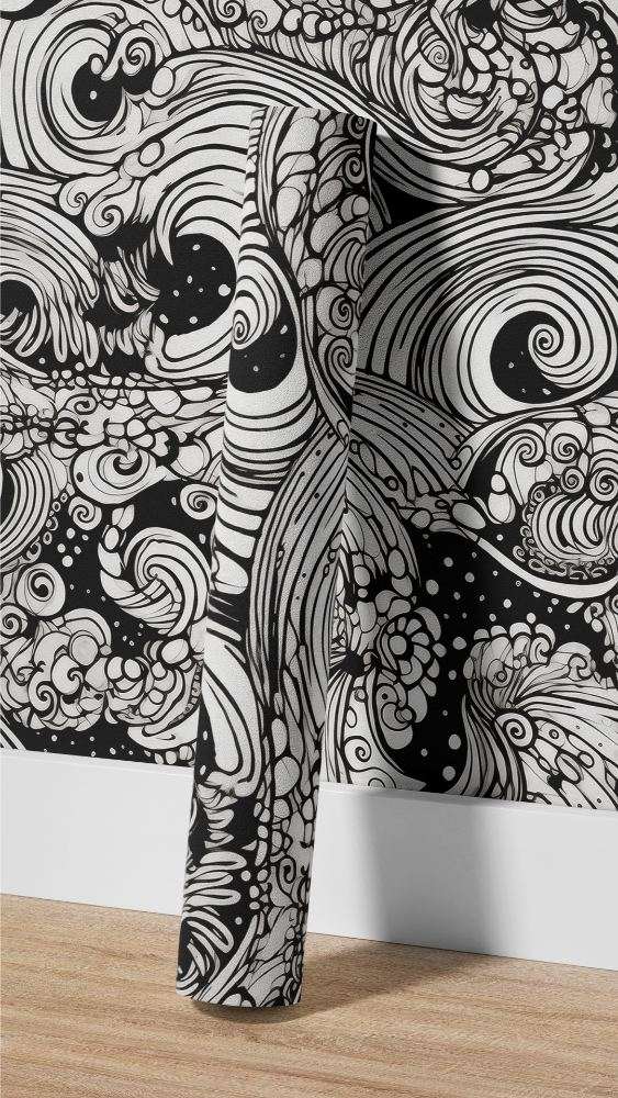 Zwart Wit Abstracte Ornamentstructuur